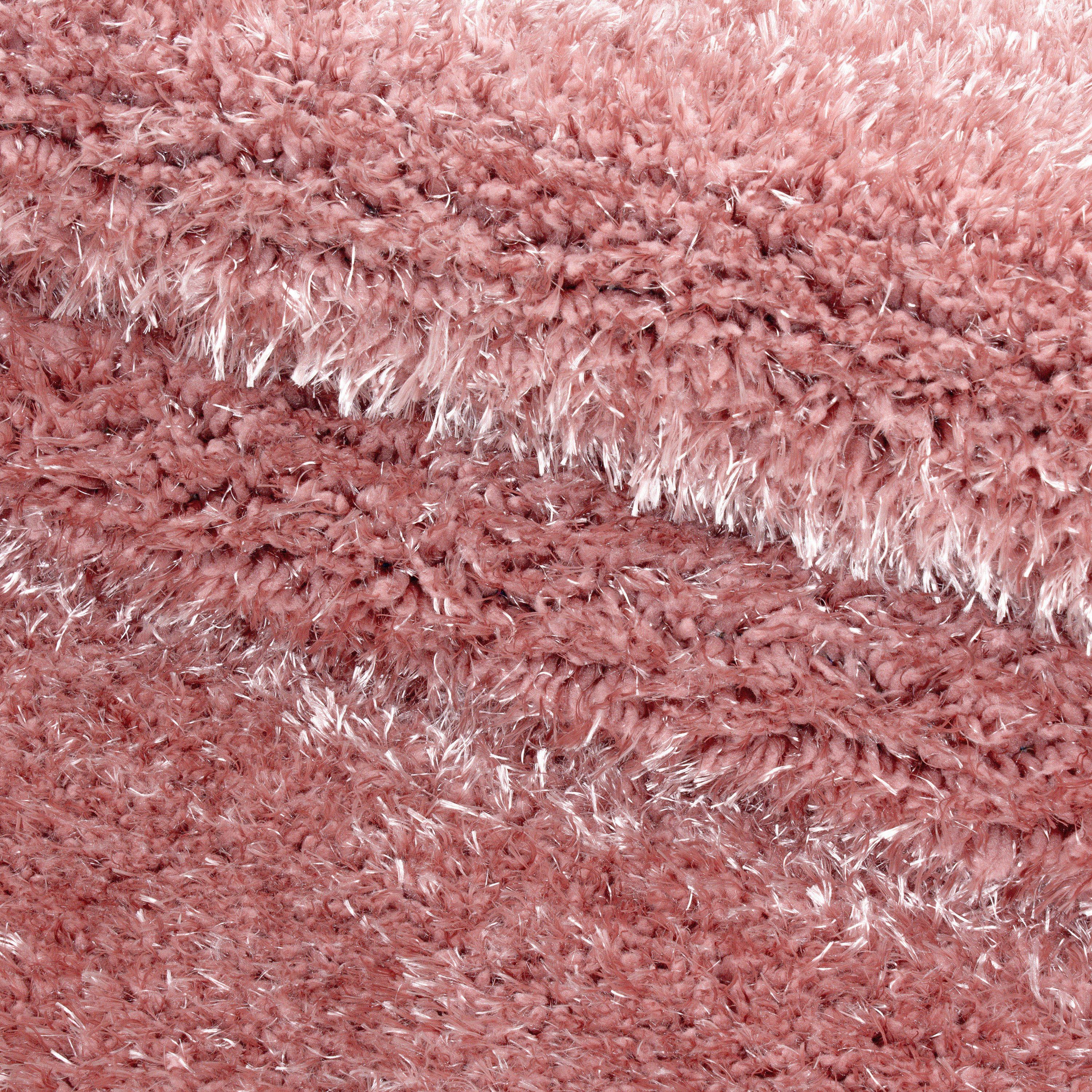 Runder Hochflor Shaggy Teppich Wohnzimmer Langflor Einfarbig Flauschig Weich