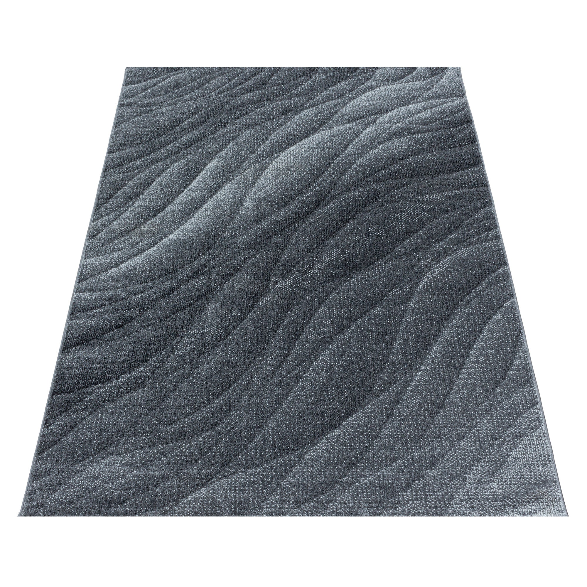 Modern Designer Living Room Rug Soft Short Pile Abstract Wave Design