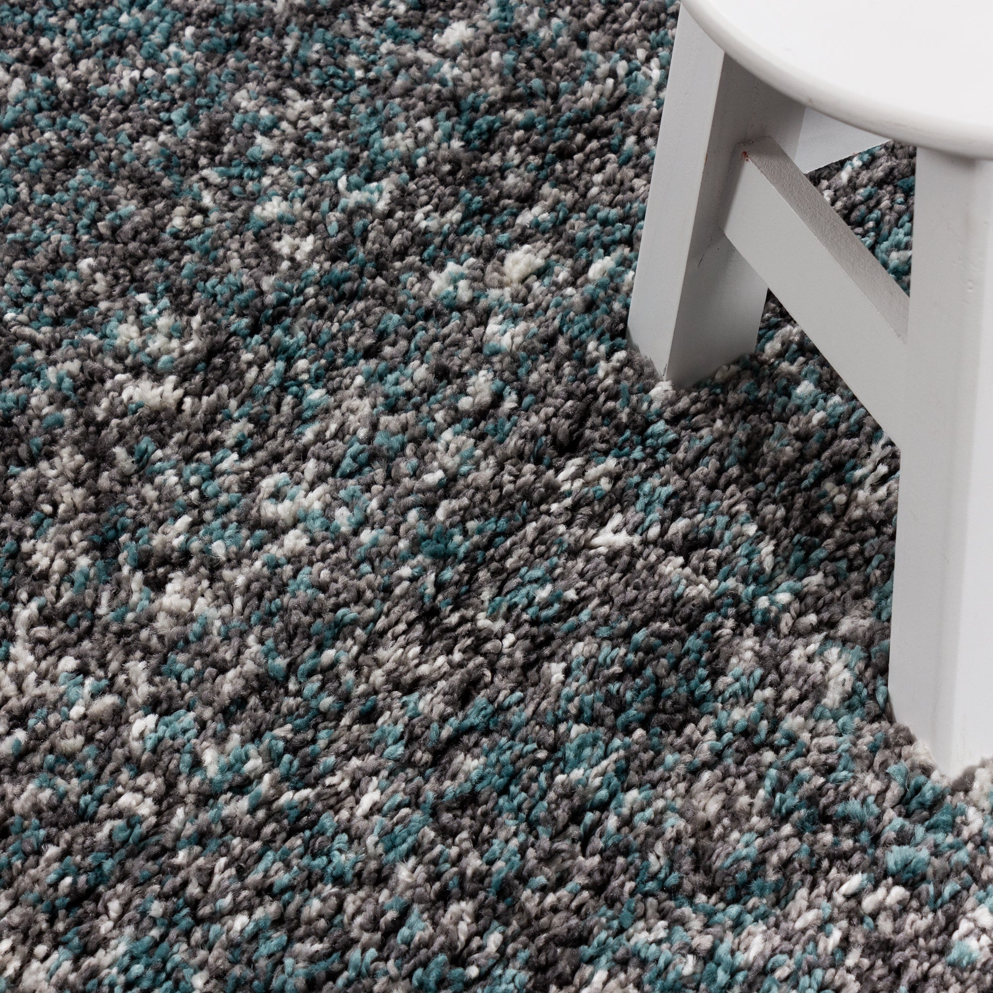Hochflor Shaggy Teppich Meliert Design Teppich Vintage-Stil Teppich Wohnzimmer