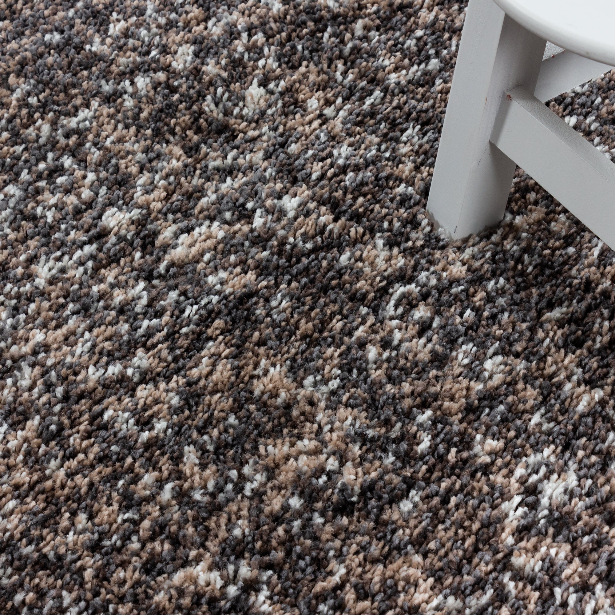 Hochflor Shaggy Teppich Meliert Design Teppich Vintage-Stil Teppich Wohnzimmer