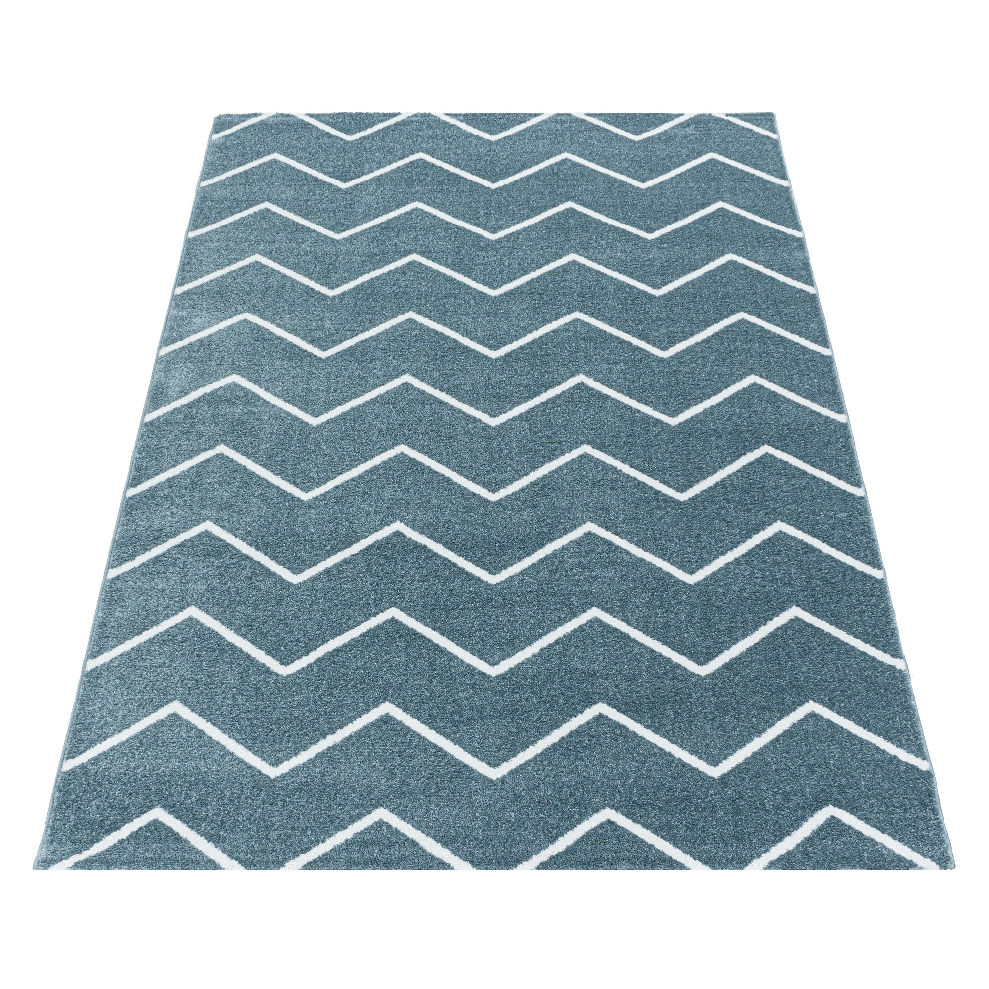 Tapis design moderne à poils courts pour salon design chevron robuste facile d'entretien