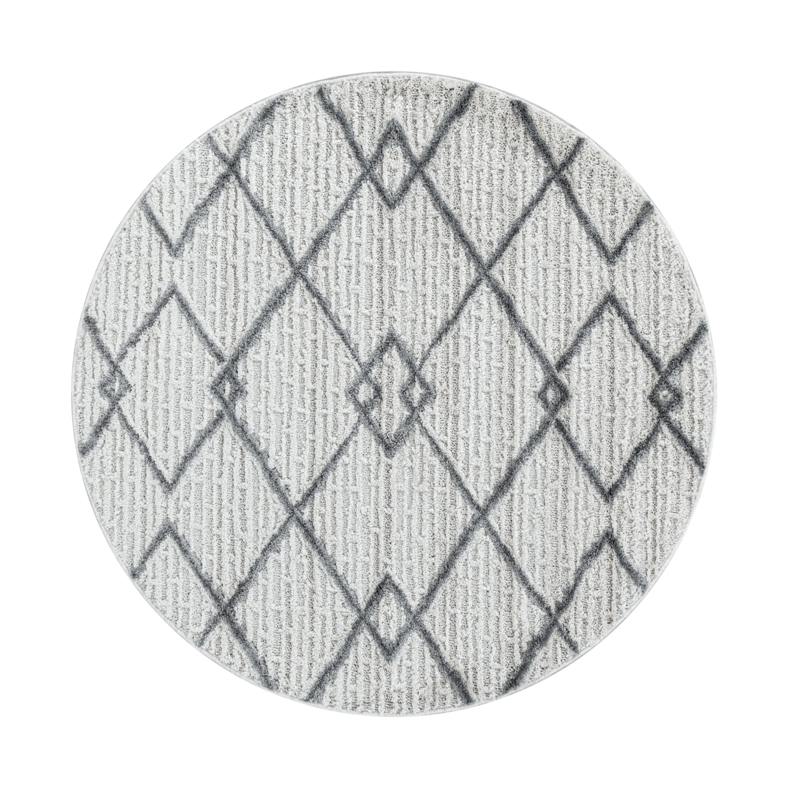 Tapis salon bohème design effet haut-bas look 3D style scandinave