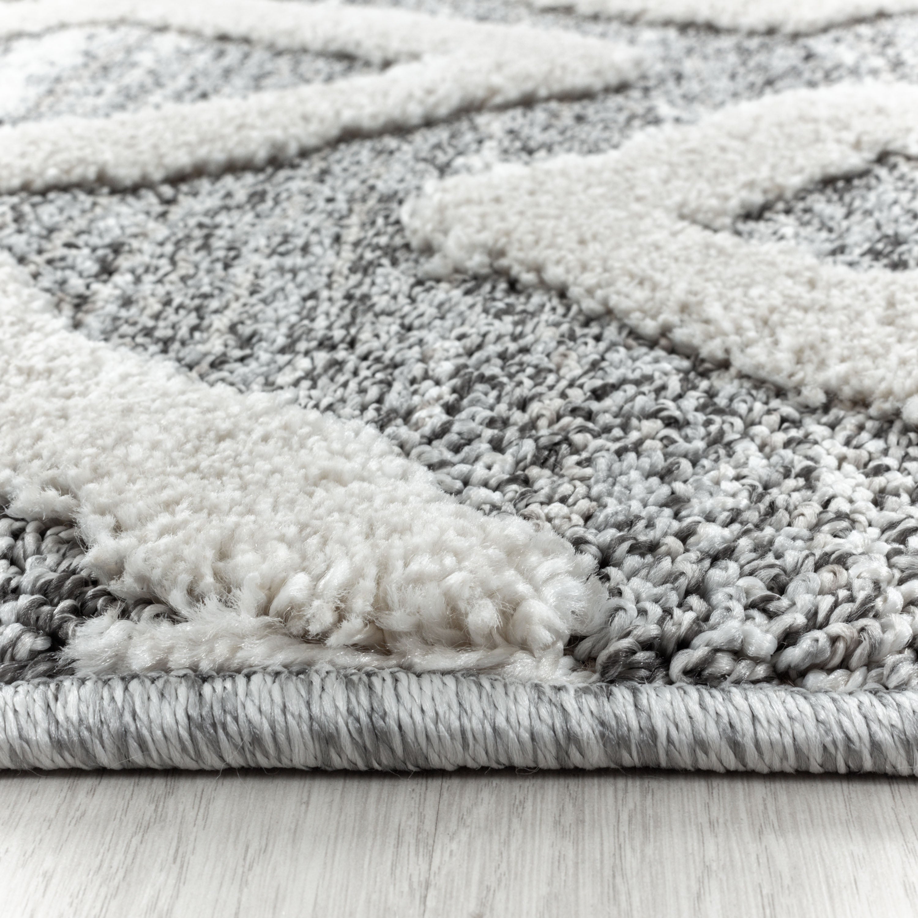 Carpet living room boho design high-low effect 3D look Scandinavian style