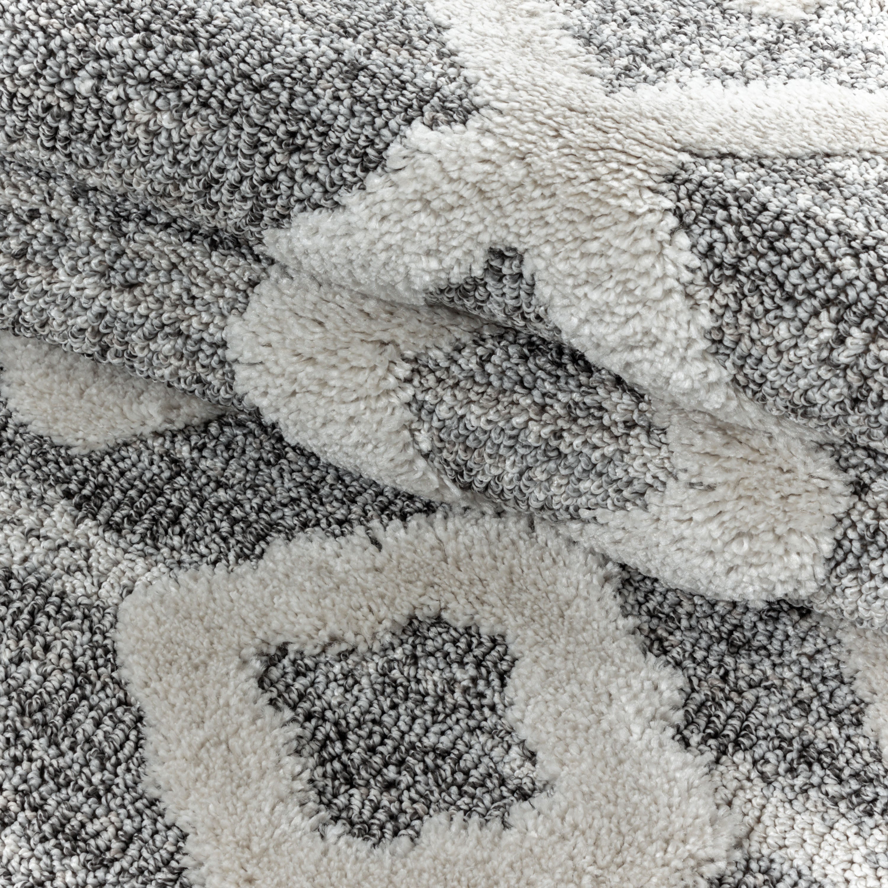 Carpet living room boho design high-low effect 3D look Scandinavian style