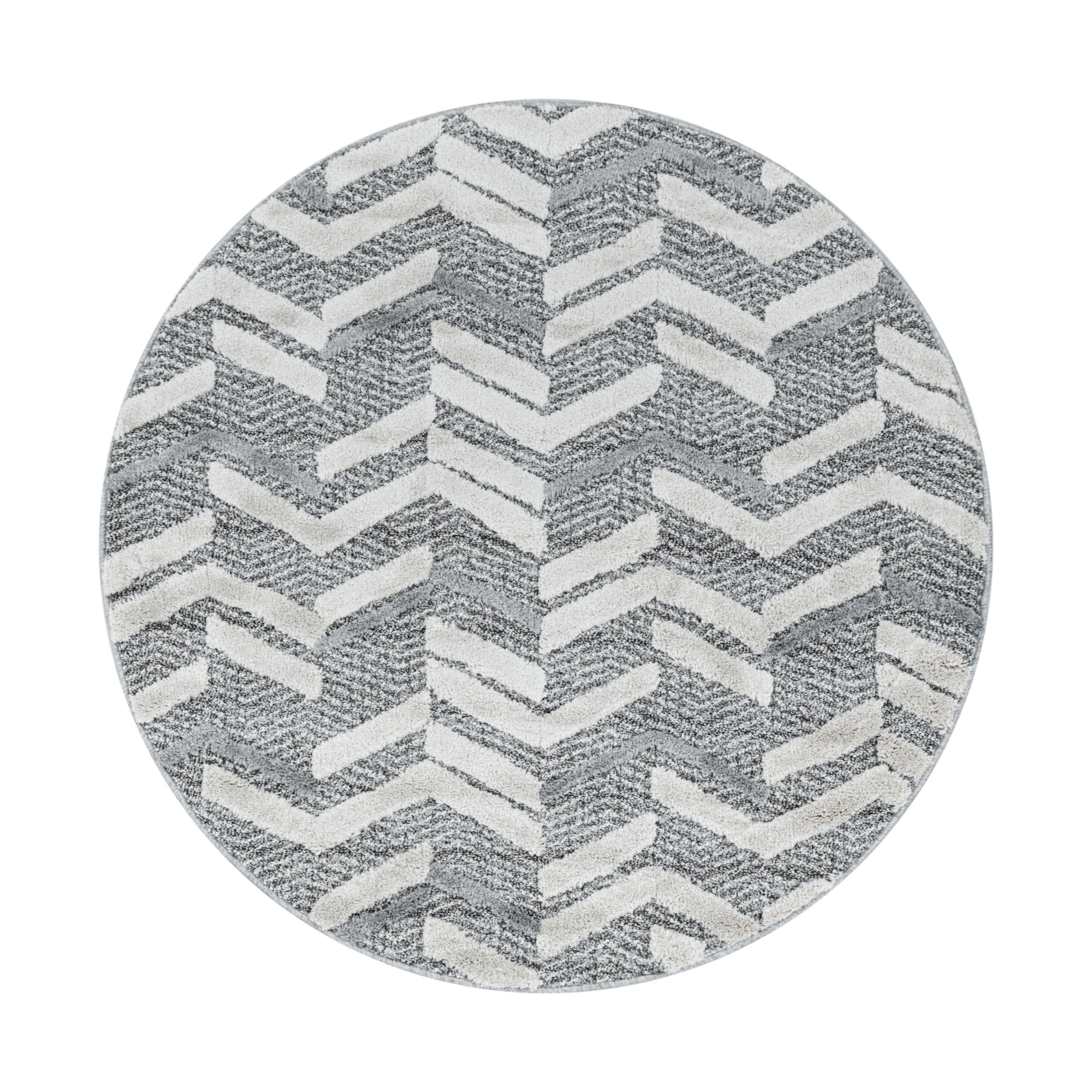 Tapis salon design berbère effet haut-bas look 3D style scandinave