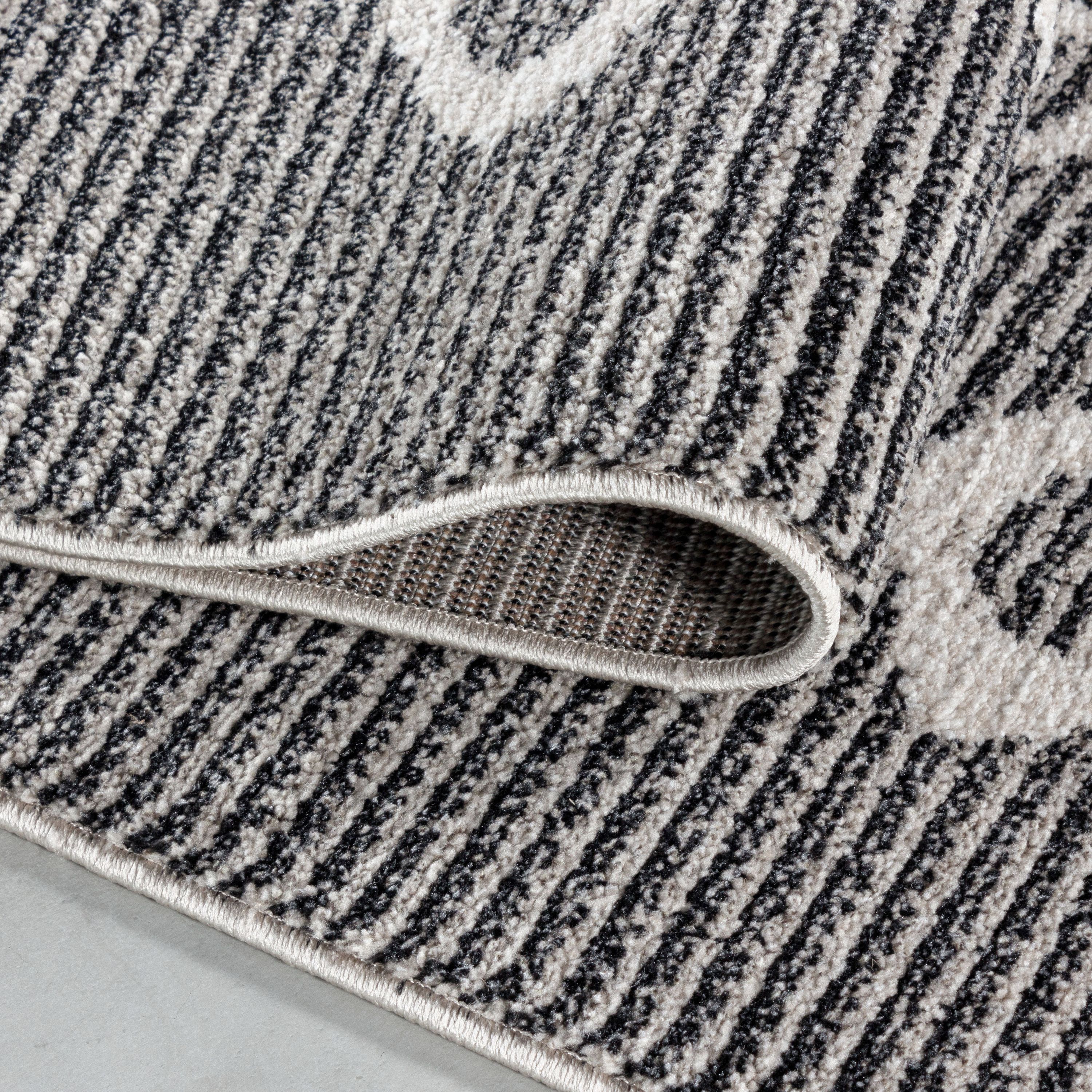 Short pile carpet living room Berber design Scandinavian style natural look