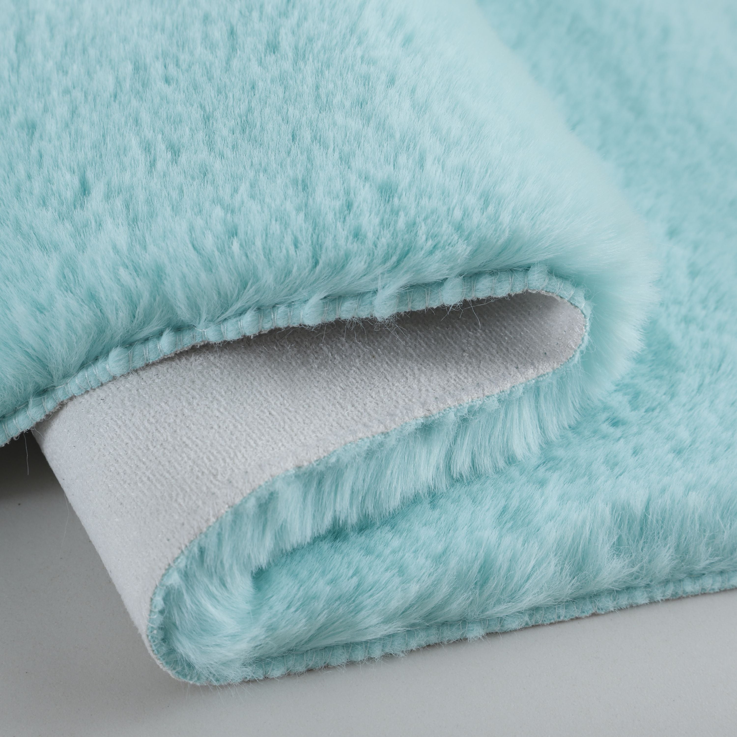 Rug plush plain cloud shape faux fur children's room super soft fur look