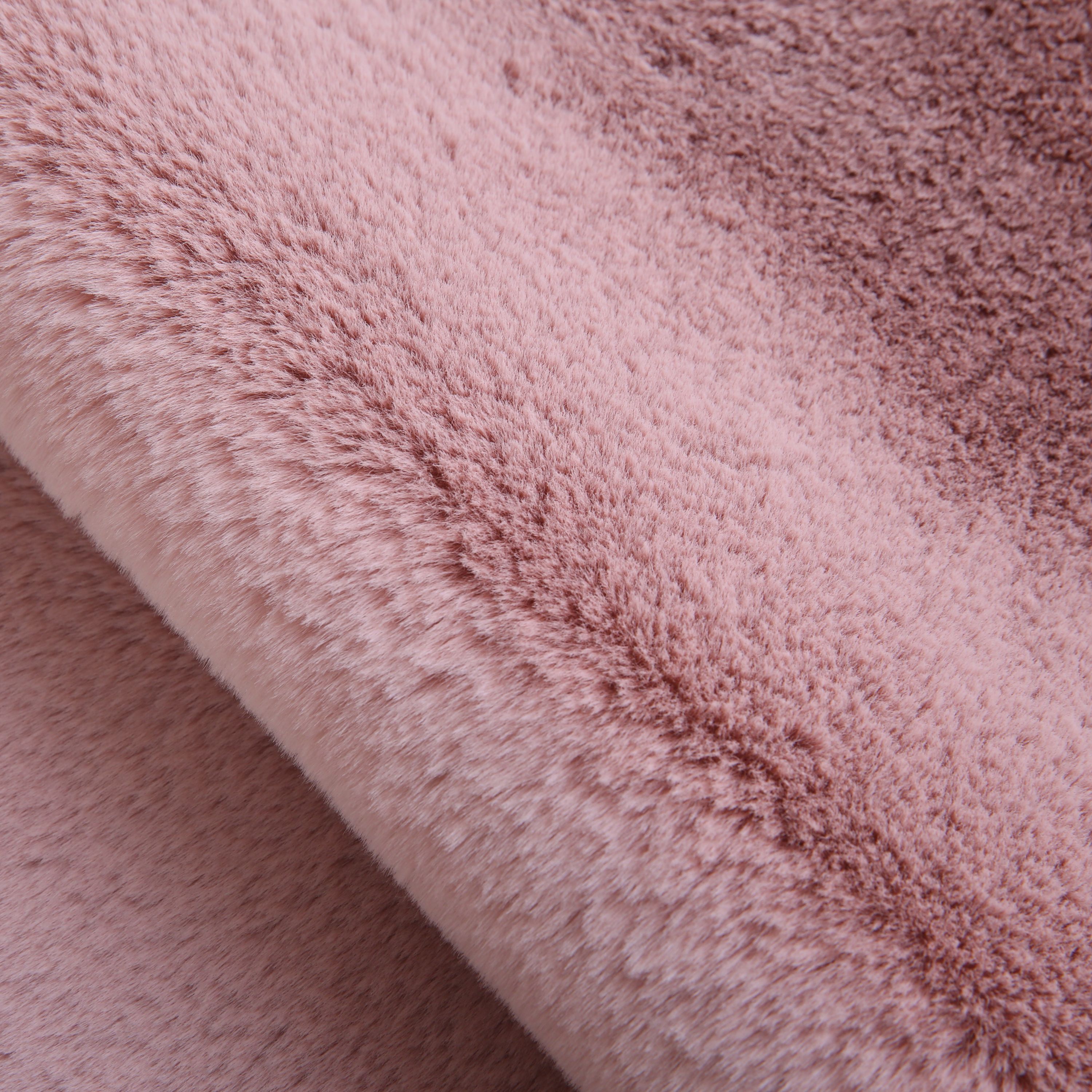 Rug plush plain heart shape faux fur children's room super soft fur look