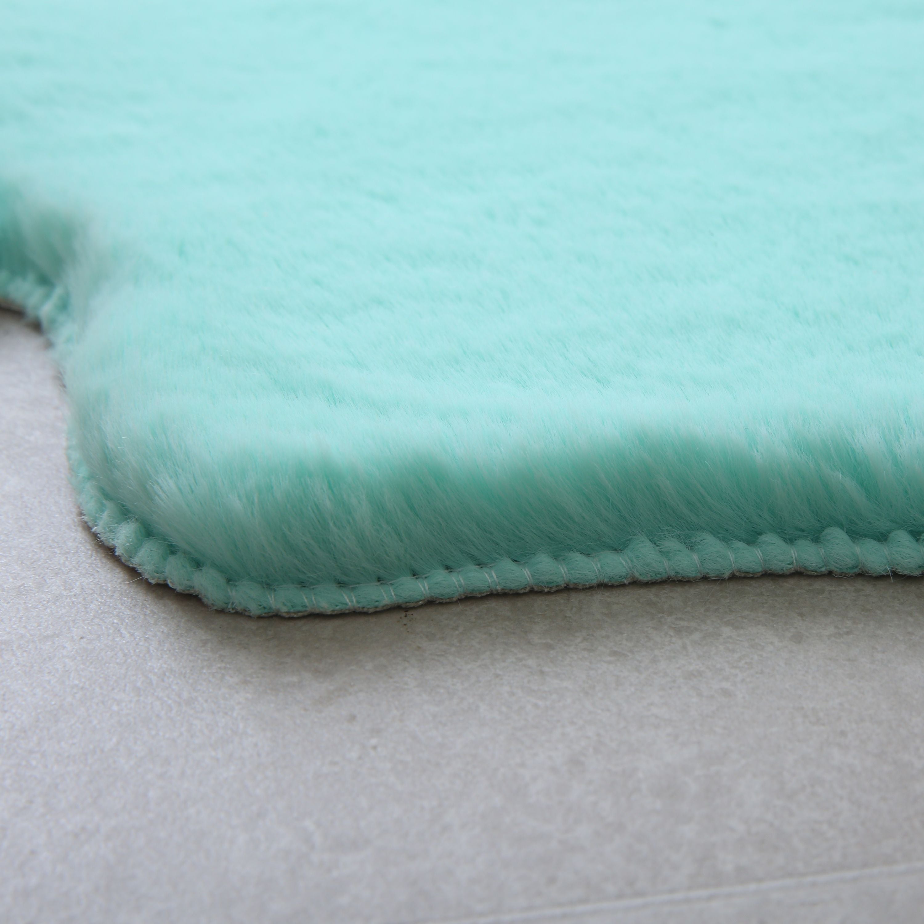 Rug Plush Plain Dino Shape Faux Fur Children's Room Super Soft Fur Look
