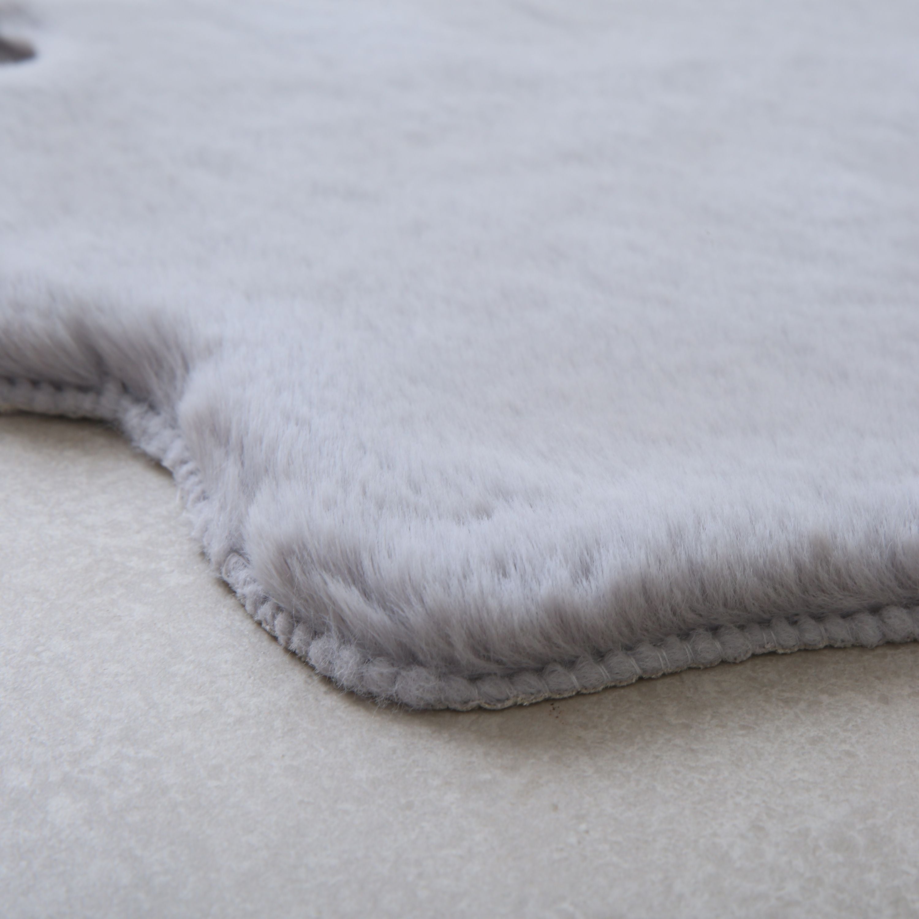 Rug Plush Plain Dino Shape Faux Fur Children's Room Super Soft Fur Look