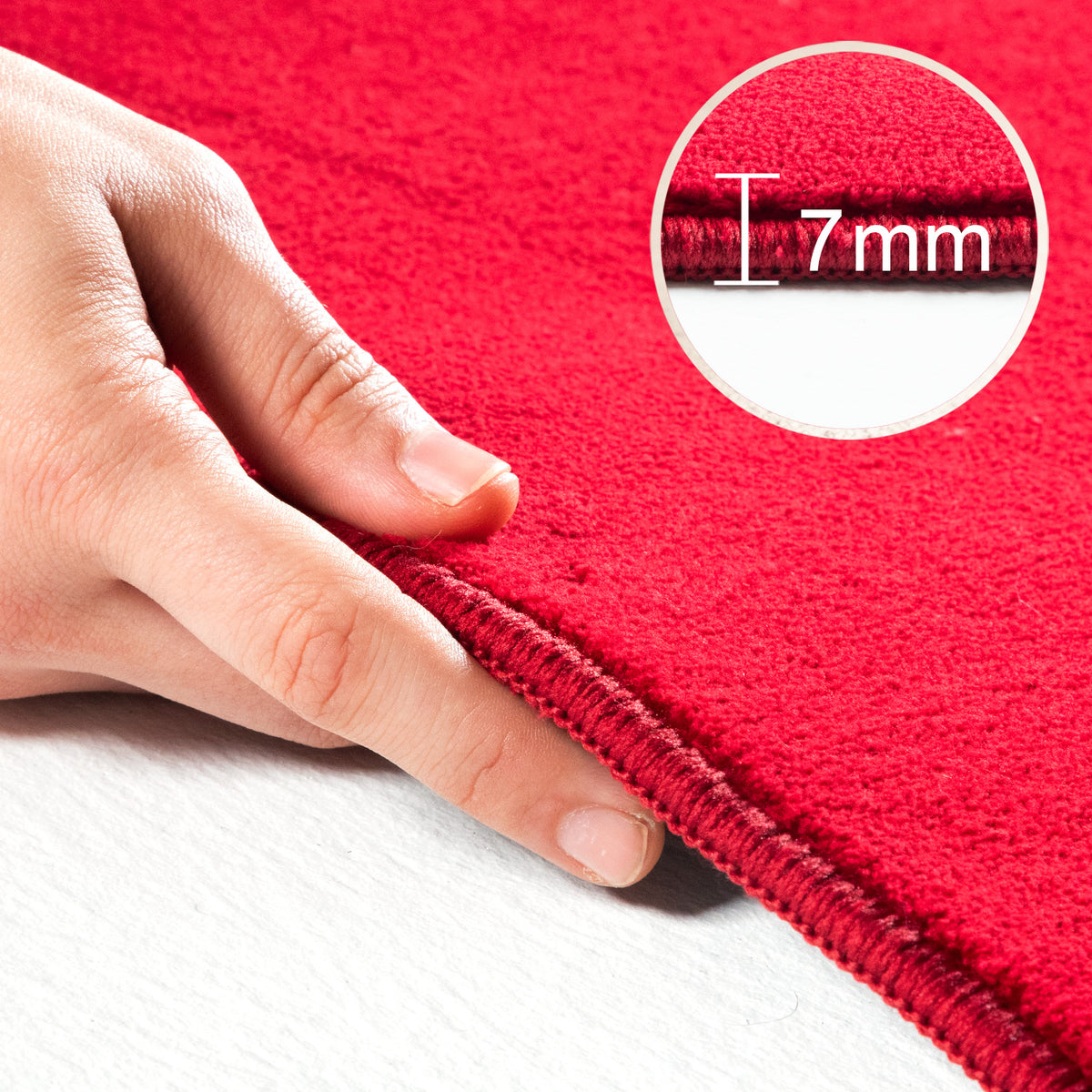 Carpettex Waschbarer Kurzflor Teppich Modern Einfarbig Weich