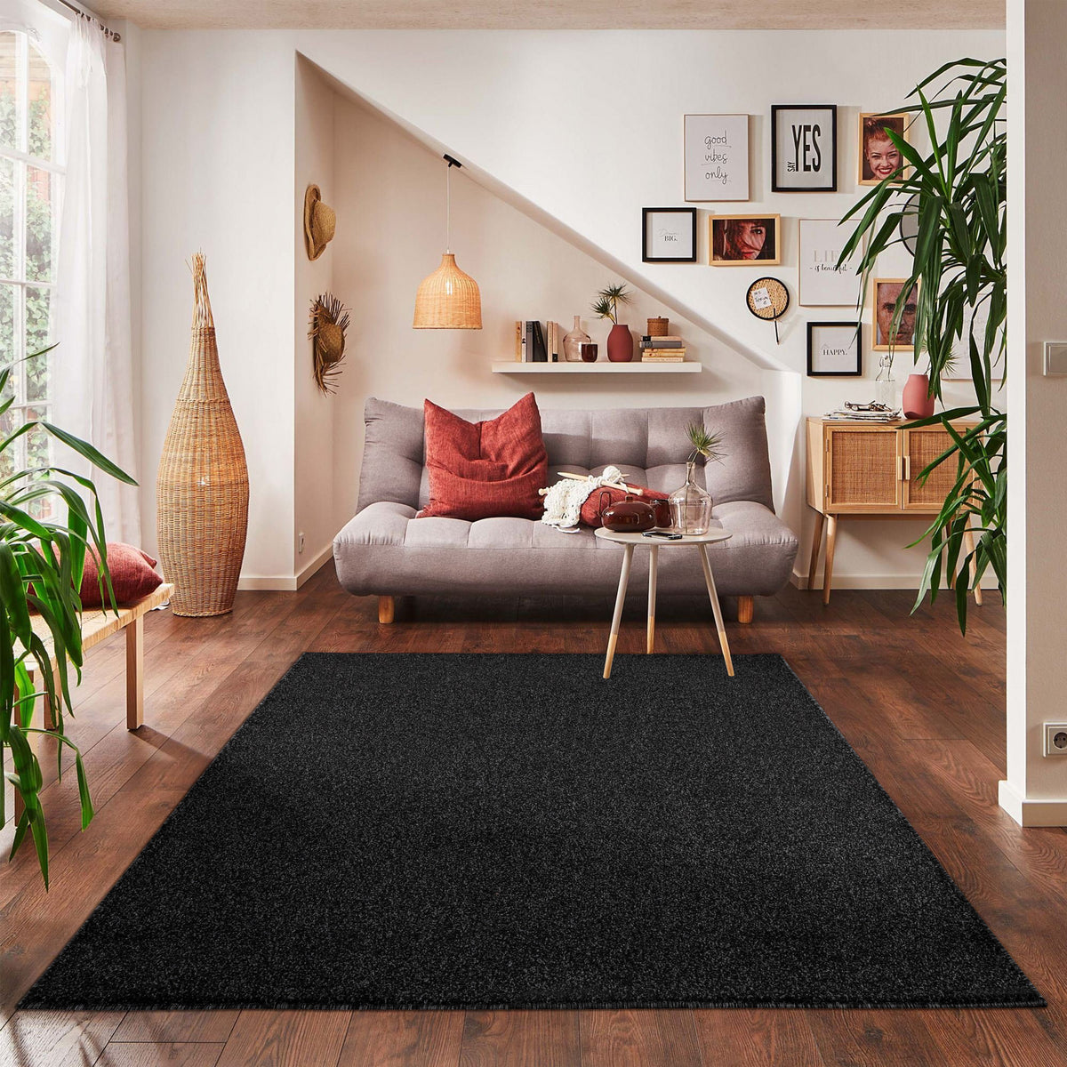 Carpettex Kurzflor Teppich Einfarbig Modern Pflegeleicht