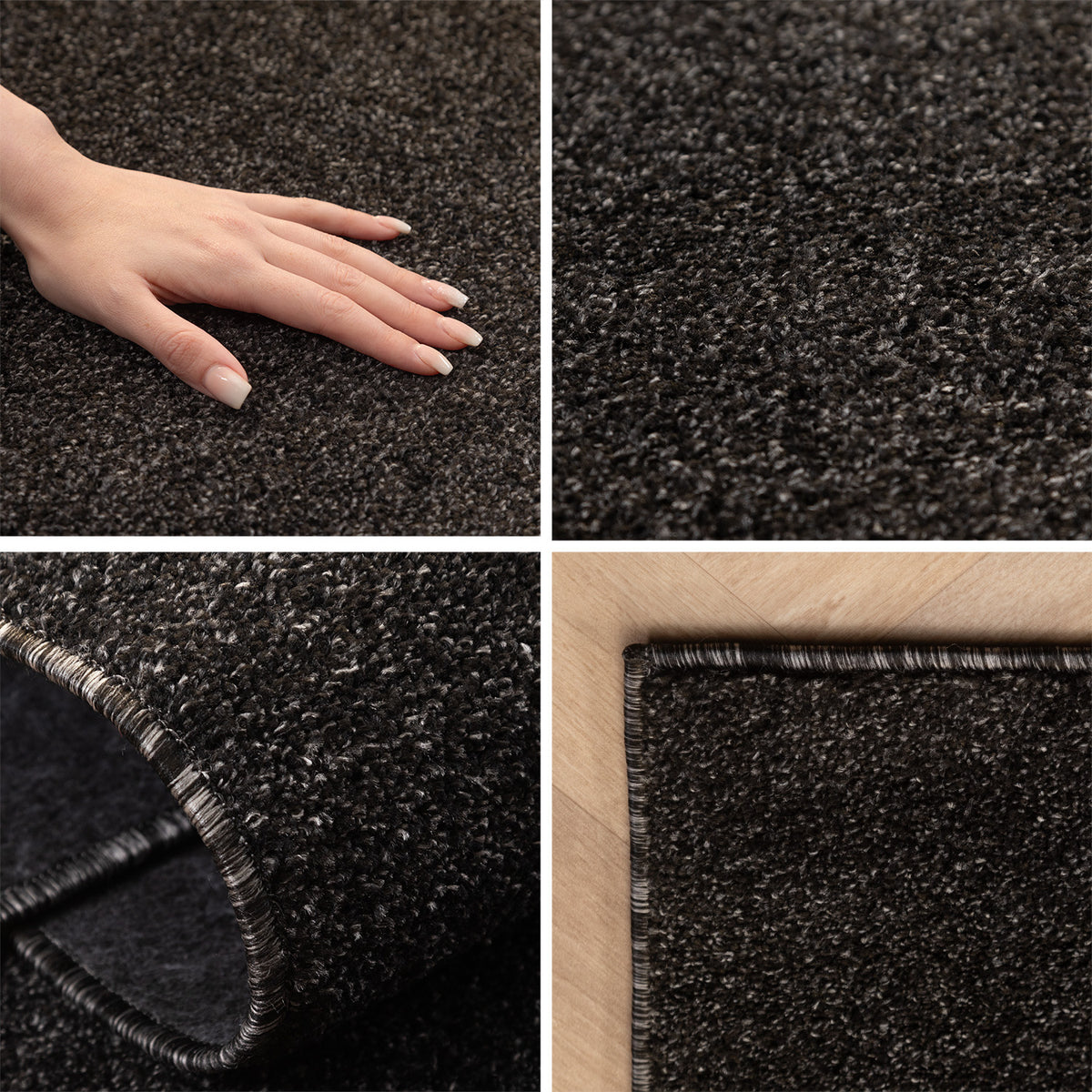 Carpettex Kurzflor Teppich Einfarbig Modern Pflegeleicht