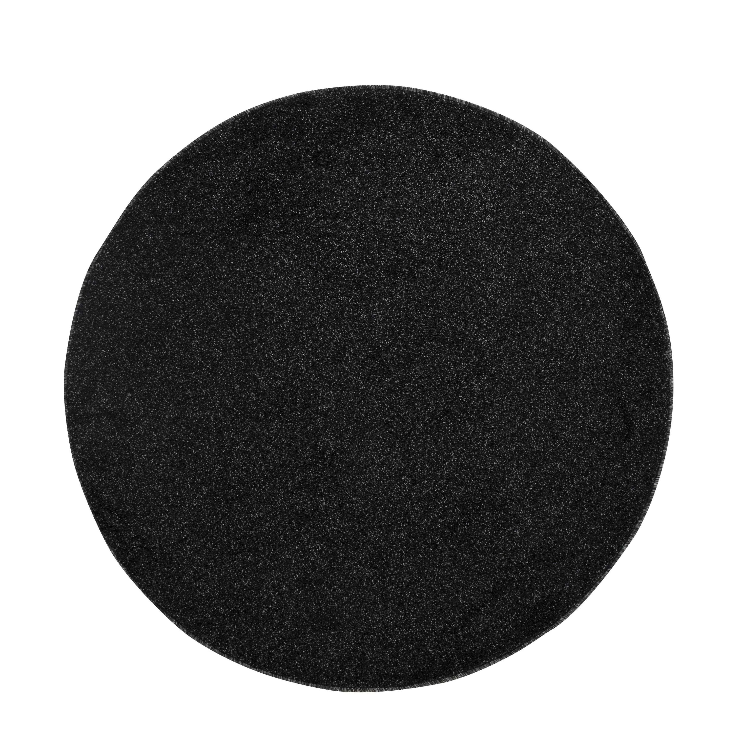 Solid color rug for living room, bedroom, dining room, short pile, soft, anthracite