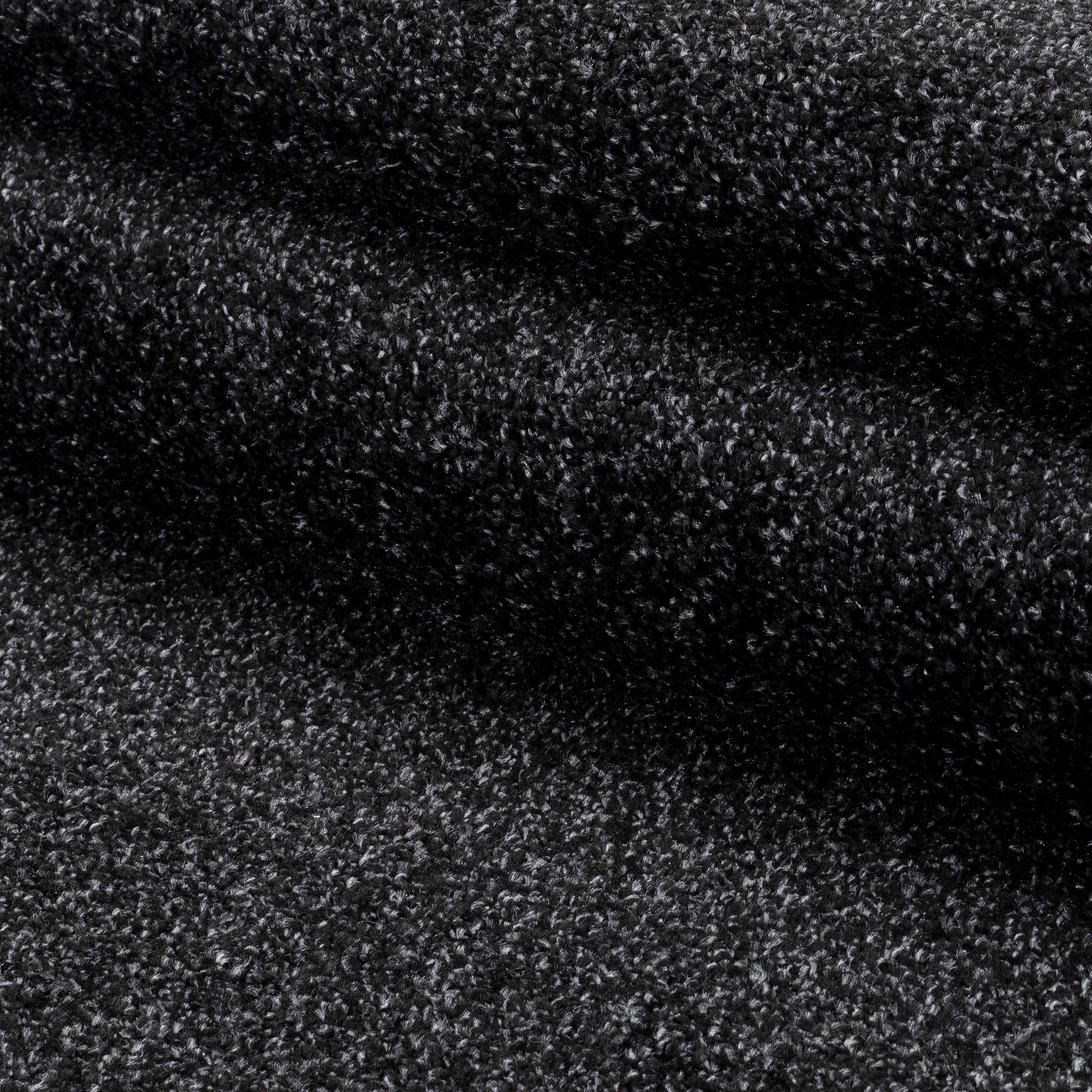 Solid color rug for living room, bedroom, dining room, short pile, soft, anthracite