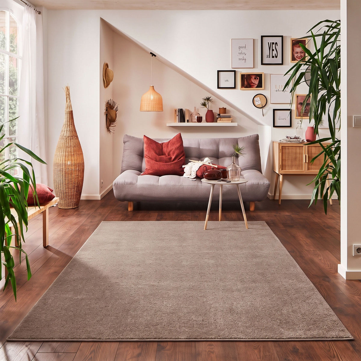 Carpettex Kurzflor Teppich Einfarbig Modern Pflegeleicht