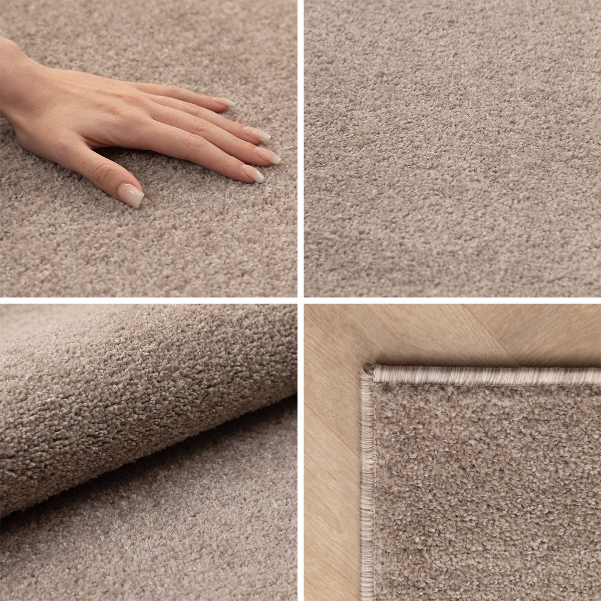 Carpettex Kurzflor Teppich Einfarbig Modern Pflegeleicht