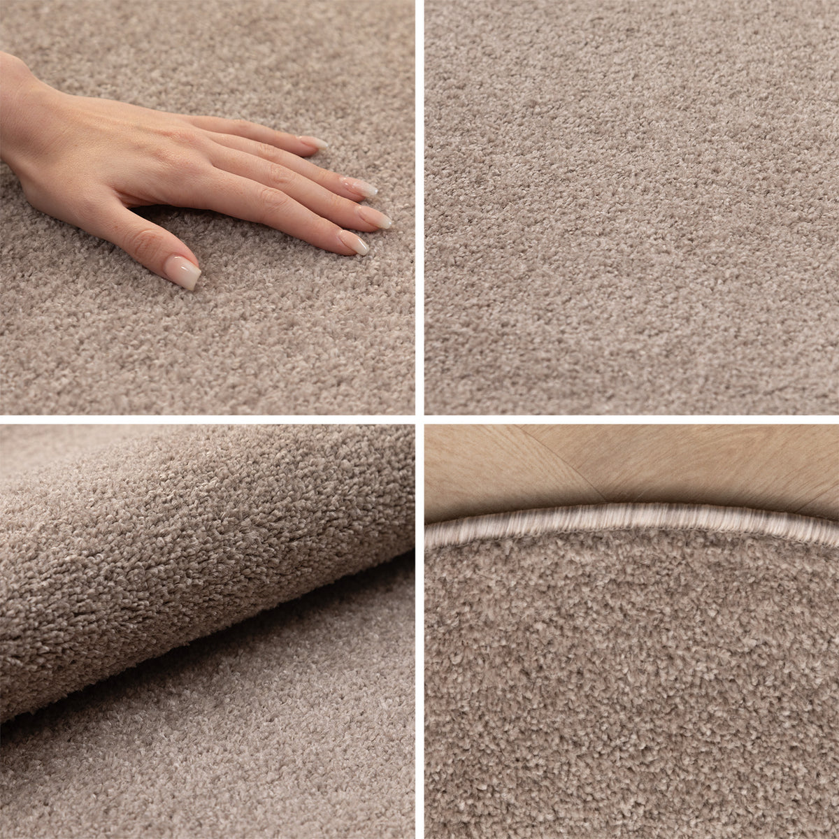 Carpettex Kurzflor Teppich Einfarbig Modern Pflegeleicht