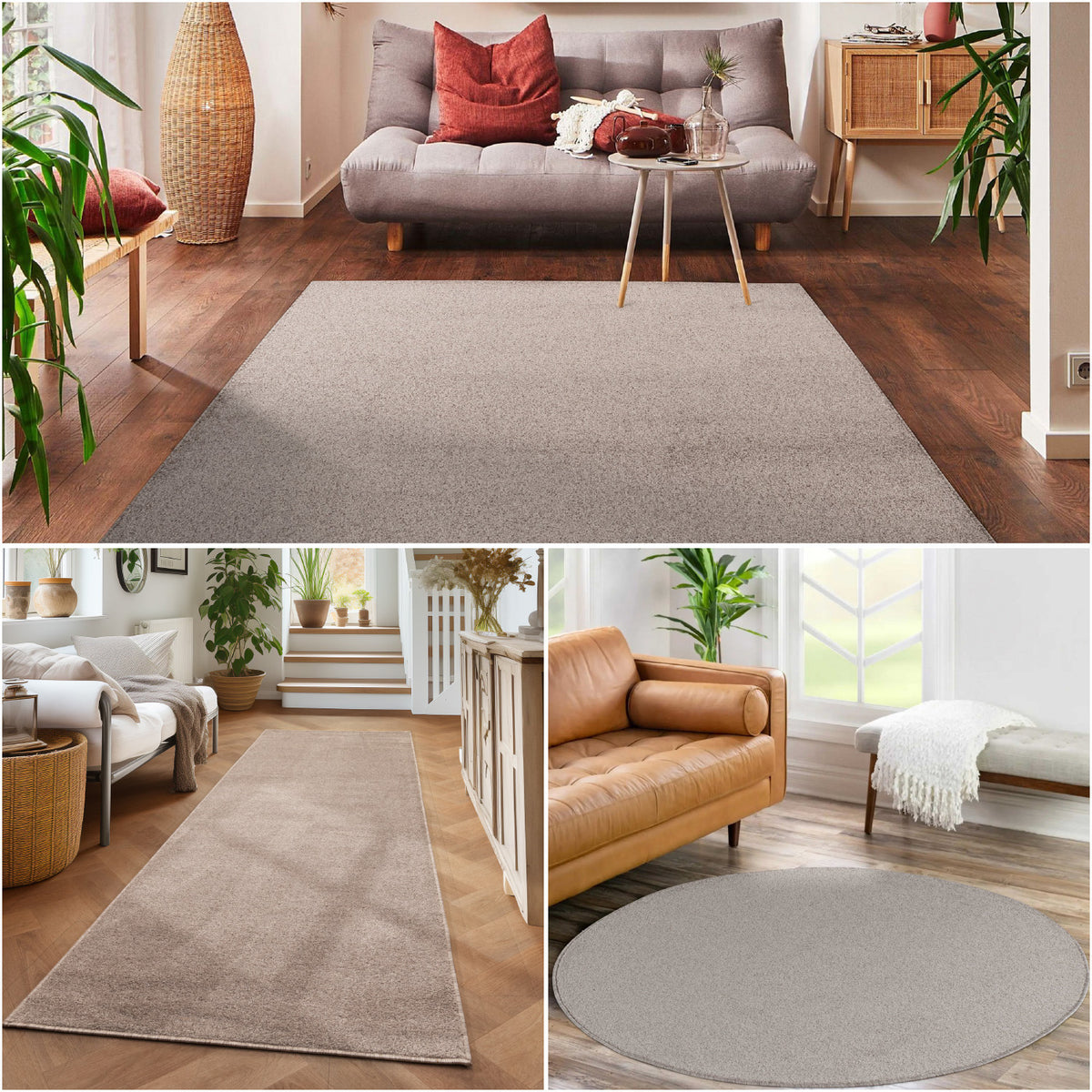 Carpettex Kurzflor Teppich Einfarbig Modern Pflegeleicht