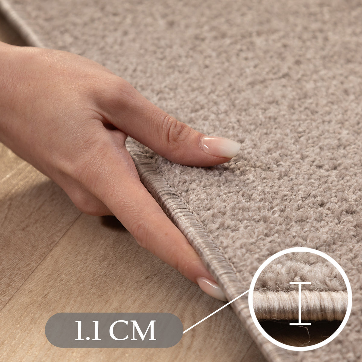Carpettex Kurzflor Teppich Einfarbig Modern Pflegeleicht