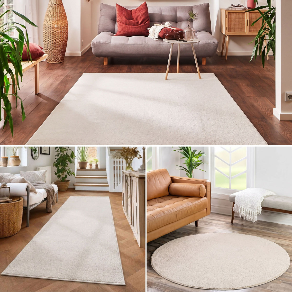 Carpettex Kurzflor Teppich Einfarbig Modern Pflegeleicht