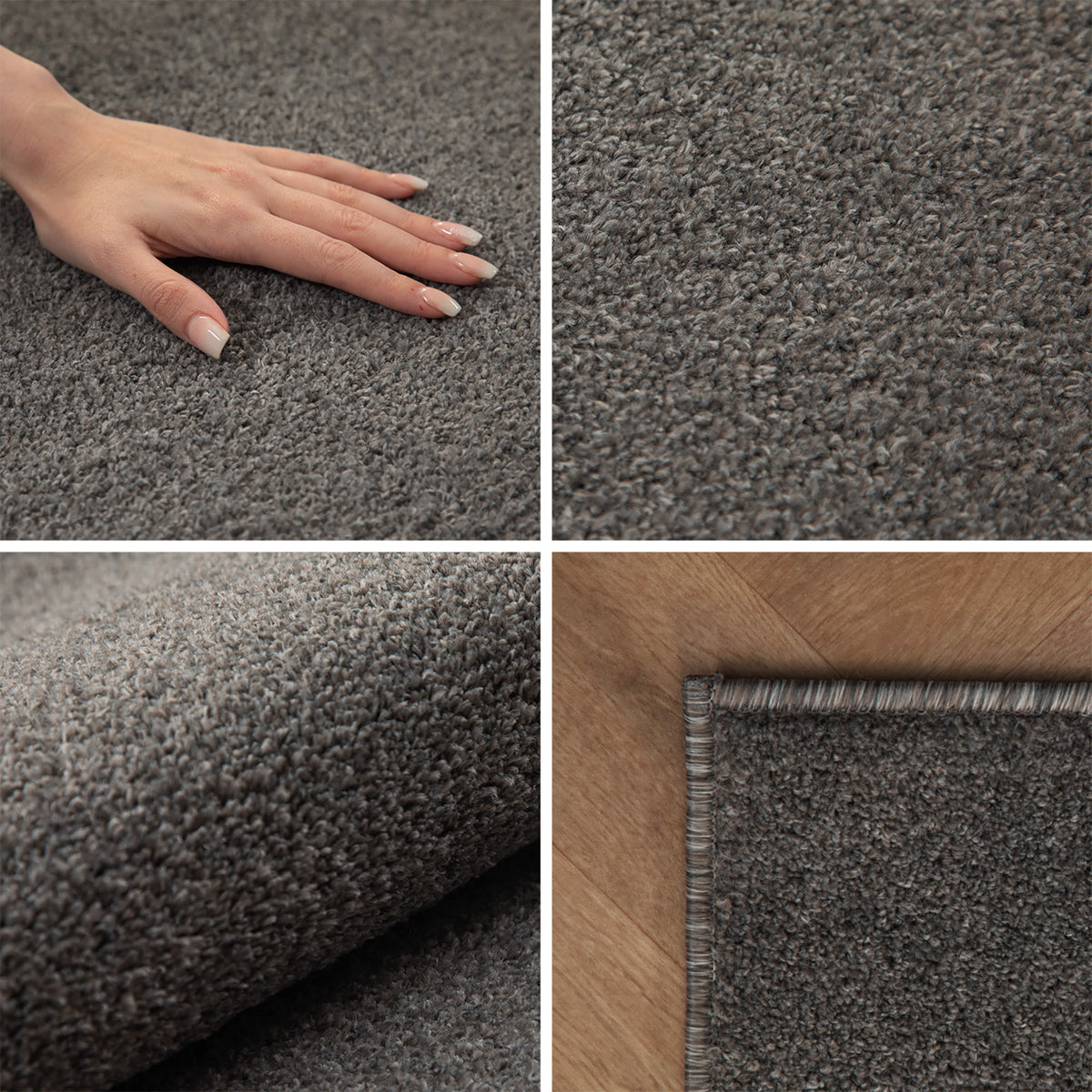 Carpettex Kurzflor Teppich Einfarbig Modern Pflegeleicht