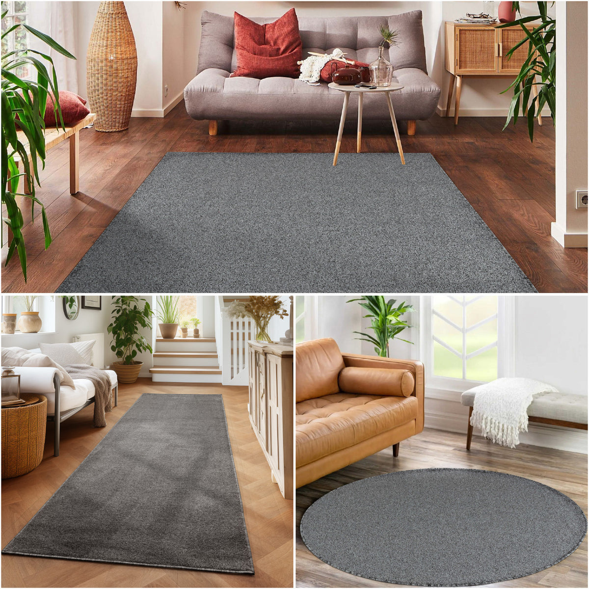 Carpettex Kurzflor Teppich Einfarbig Modern Pflegeleicht