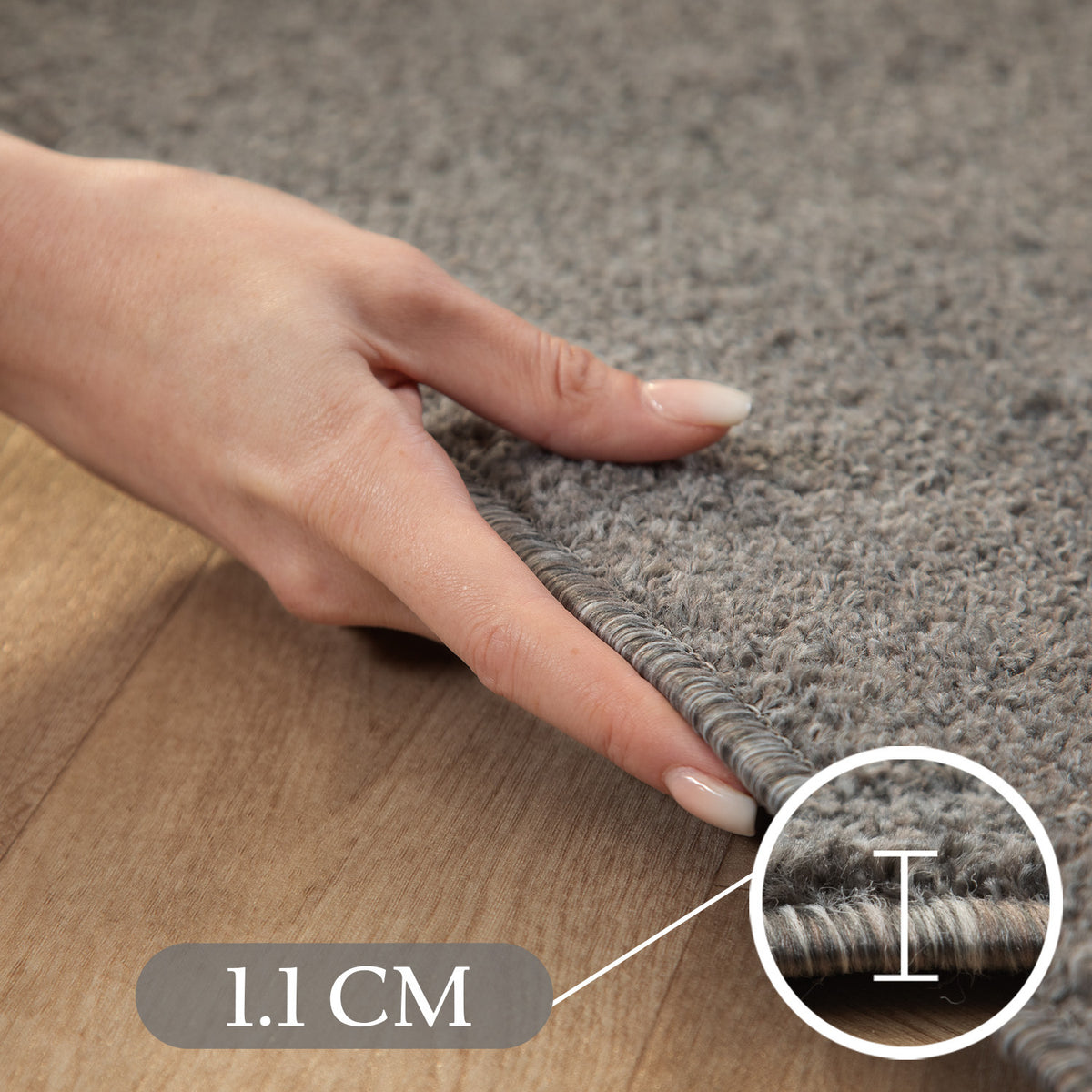 Carpettex Kurzflor Teppich Einfarbig Modern Pflegeleicht