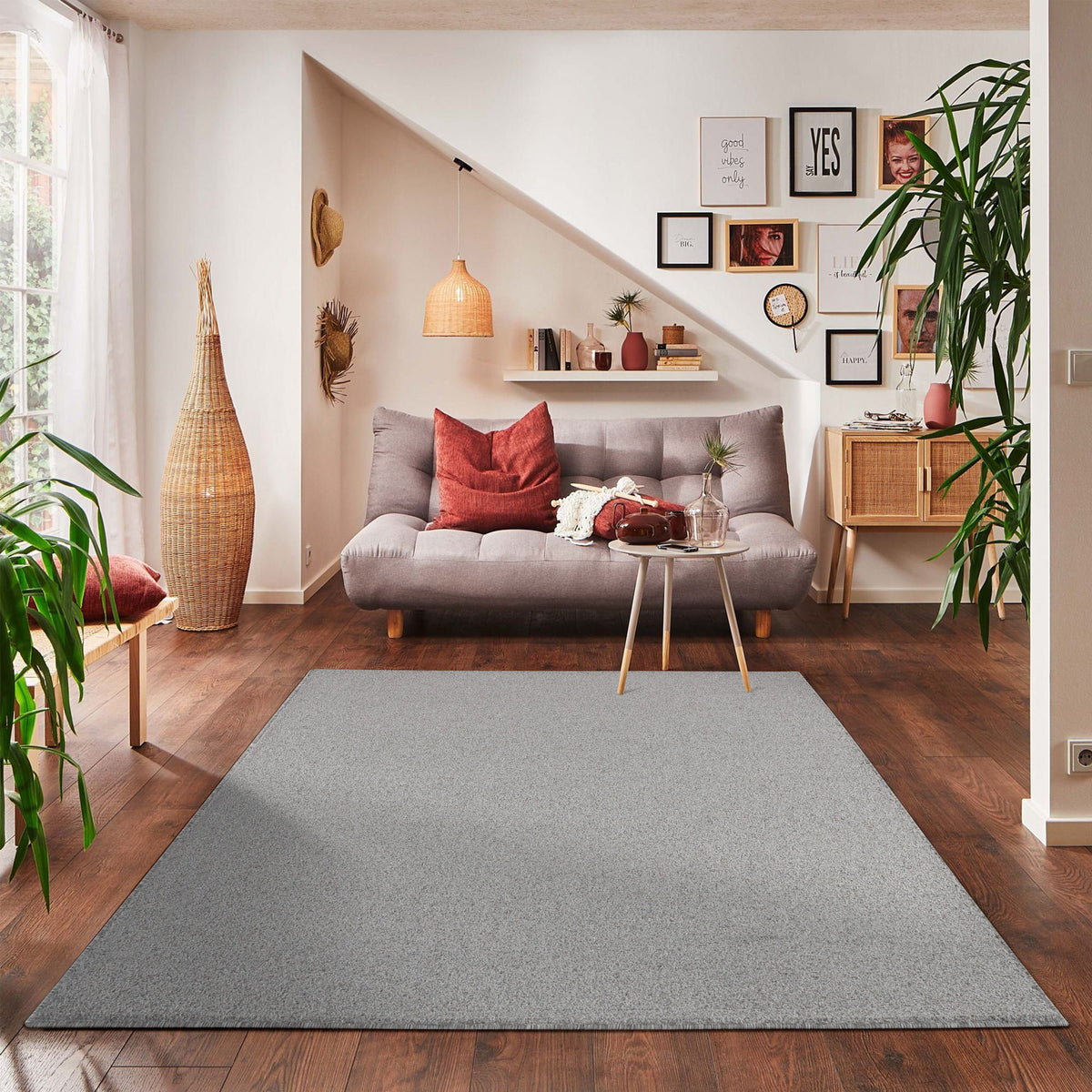 Carpettex Kurzflor Teppich Einfarbig Modern Pflegeleicht