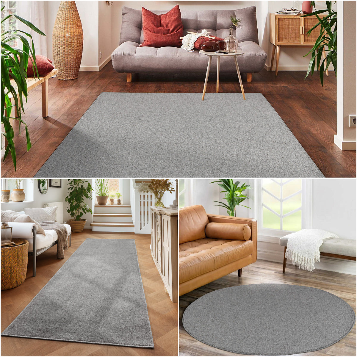 Carpettex Kurzflor Teppich Einfarbig Modern Pflegeleicht