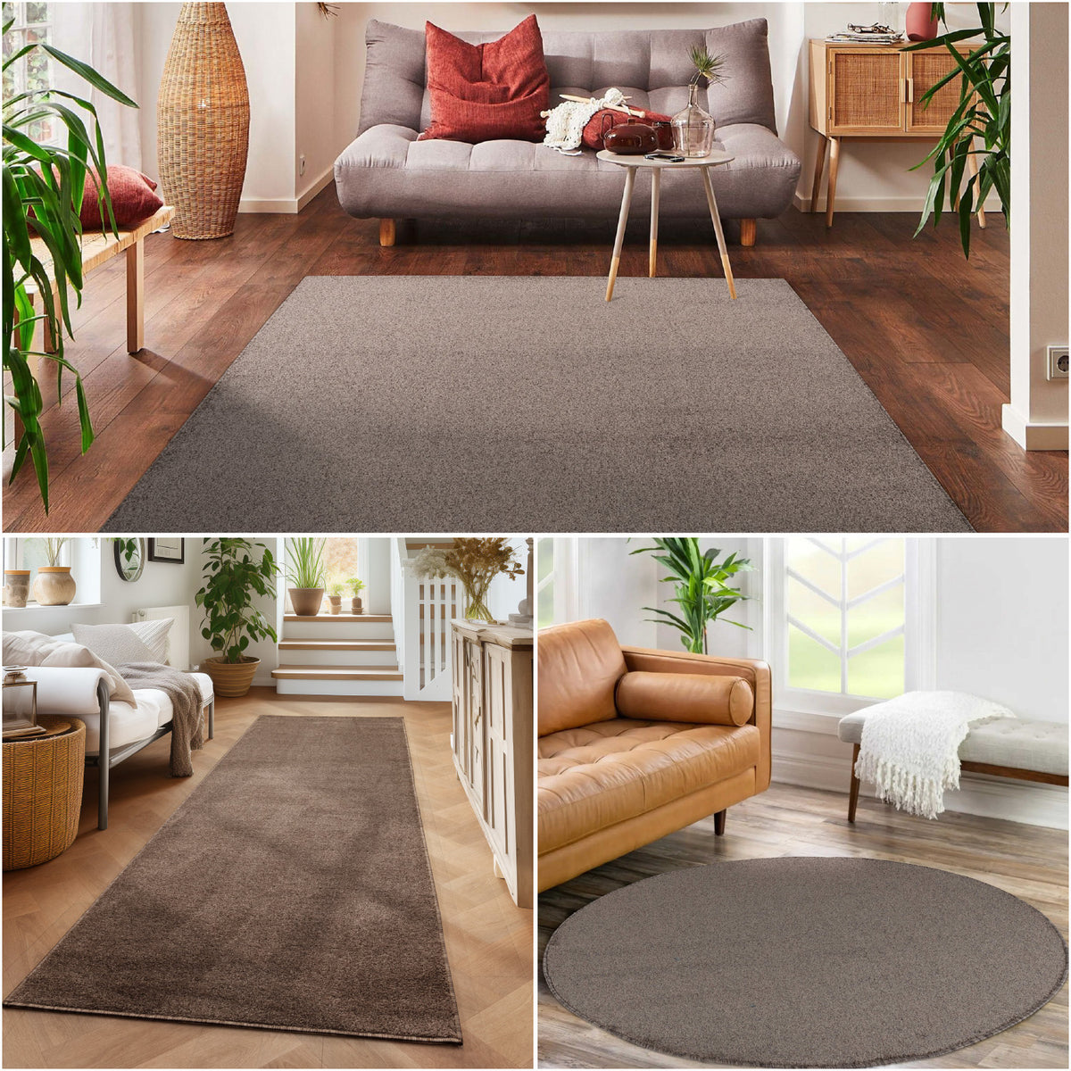 Carpettex Kurzflor Teppich Einfarbig Modern Pflegeleicht