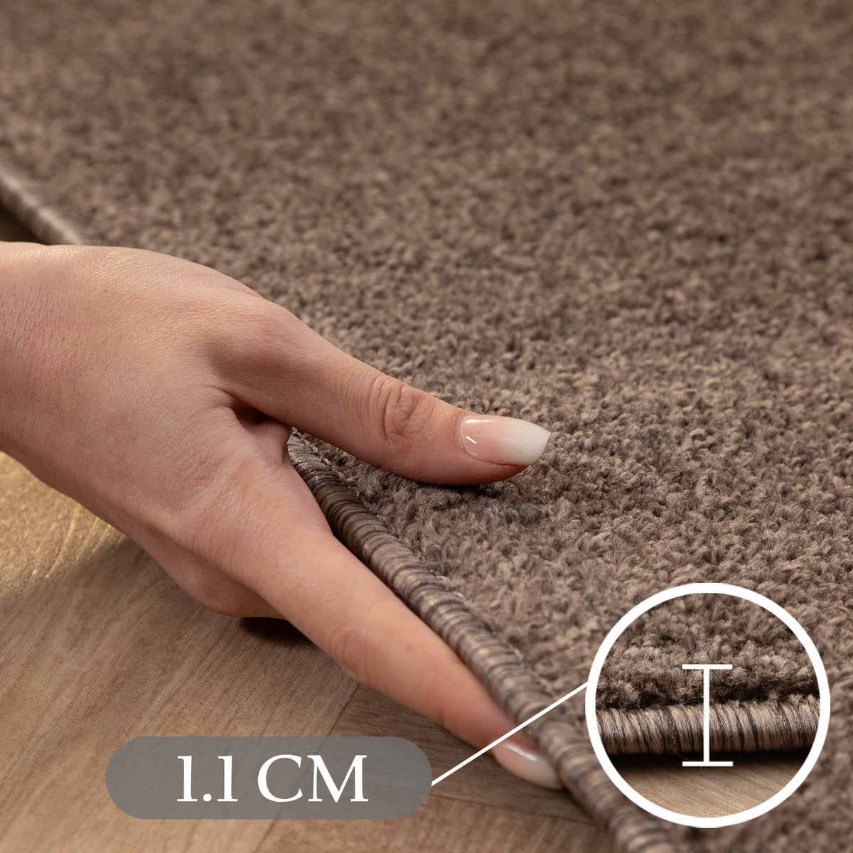 Carpettex Kurzflor Teppich Einfarbig Modern Pflegeleicht