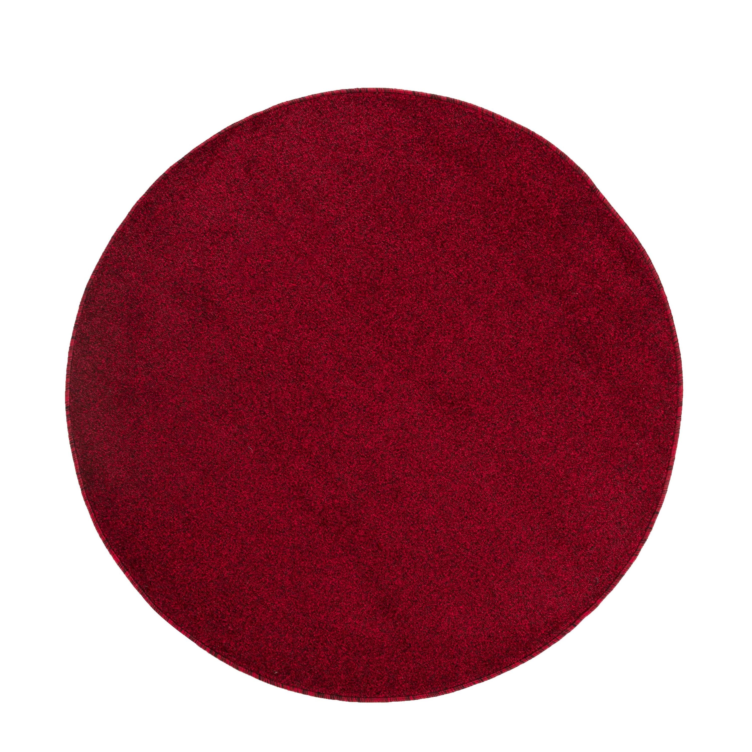 Tapis uni pour salon, chambre, cuisine, à poils courts, doux, rouge
