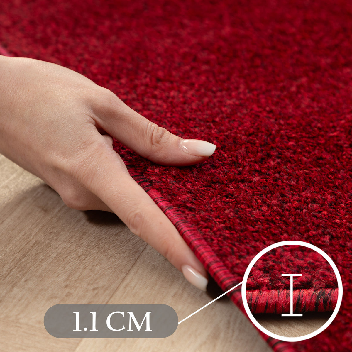 Carpettex Kurzflor Teppich Einfarbig Modern Pflegeleicht