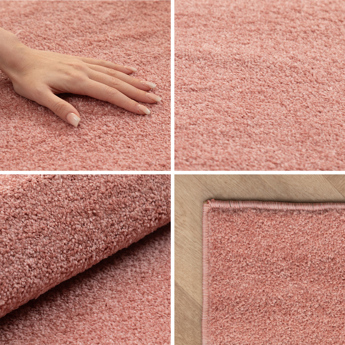 Carpettex Kurzflor Teppich Einfarbig Modern Pflegeleicht