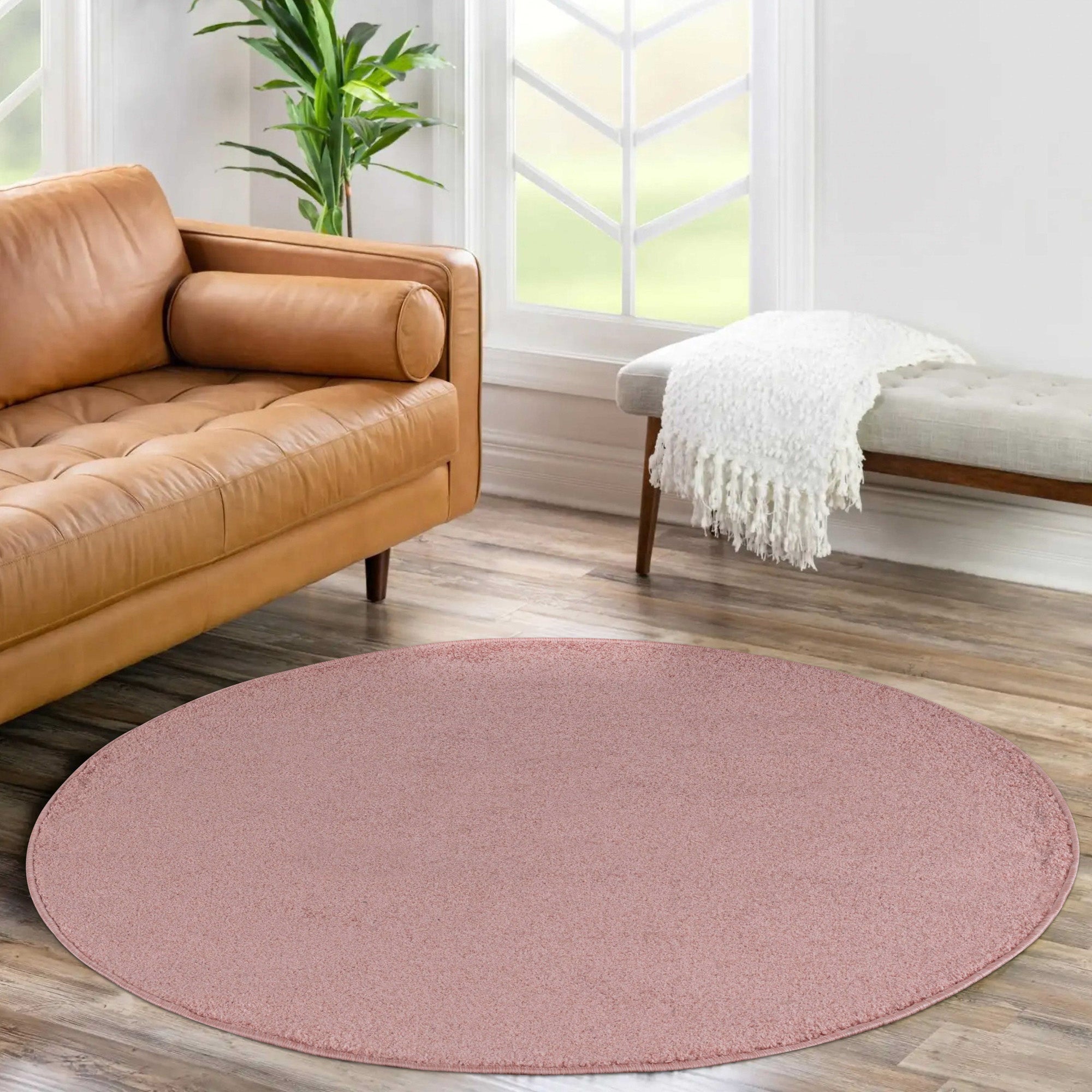 Einfarbiger Teppich Wohnzimmer Schlafzimmer Läufer Küchenteppich Kurzflor Weich