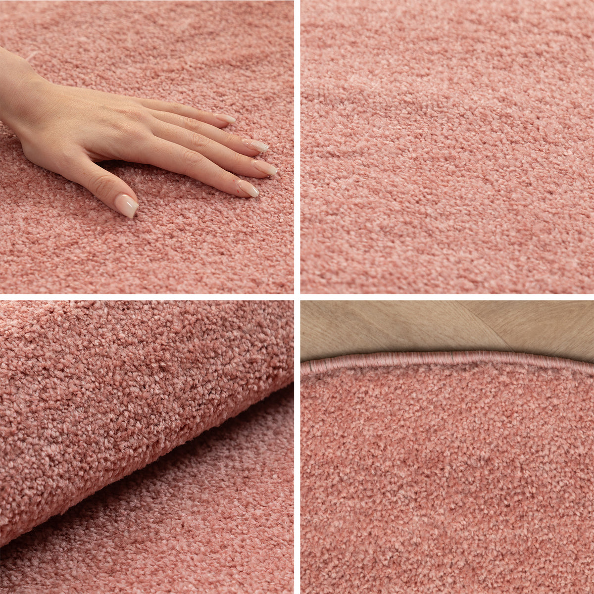 Carpettex Kurzflor Teppich Einfarbig Modern Pflegeleicht