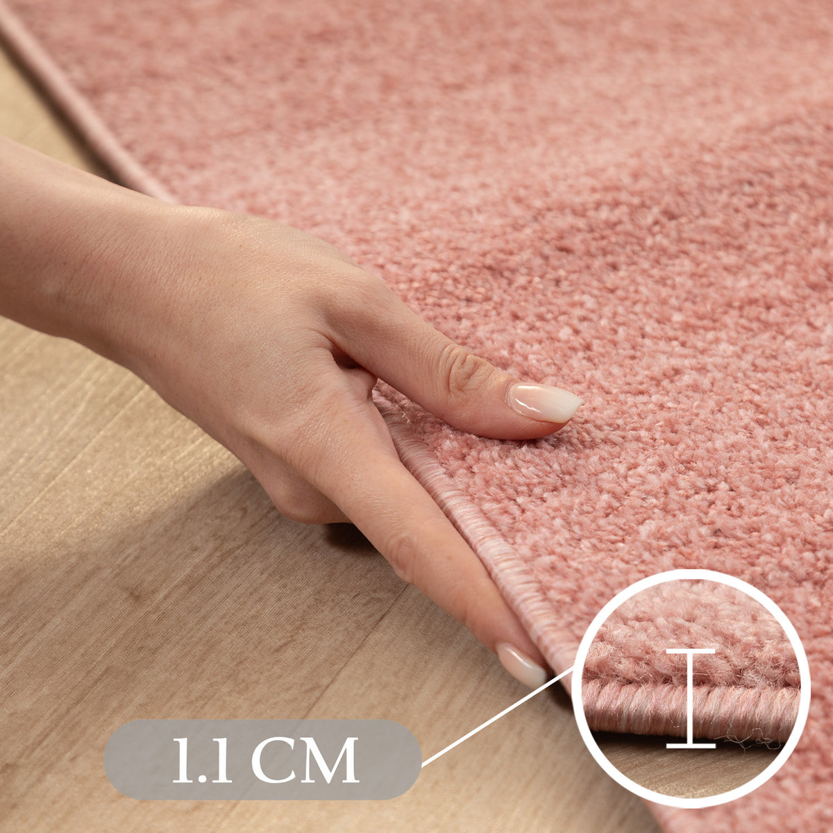 Carpettex Kurzflor Teppich Einfarbig Modern Pflegeleicht