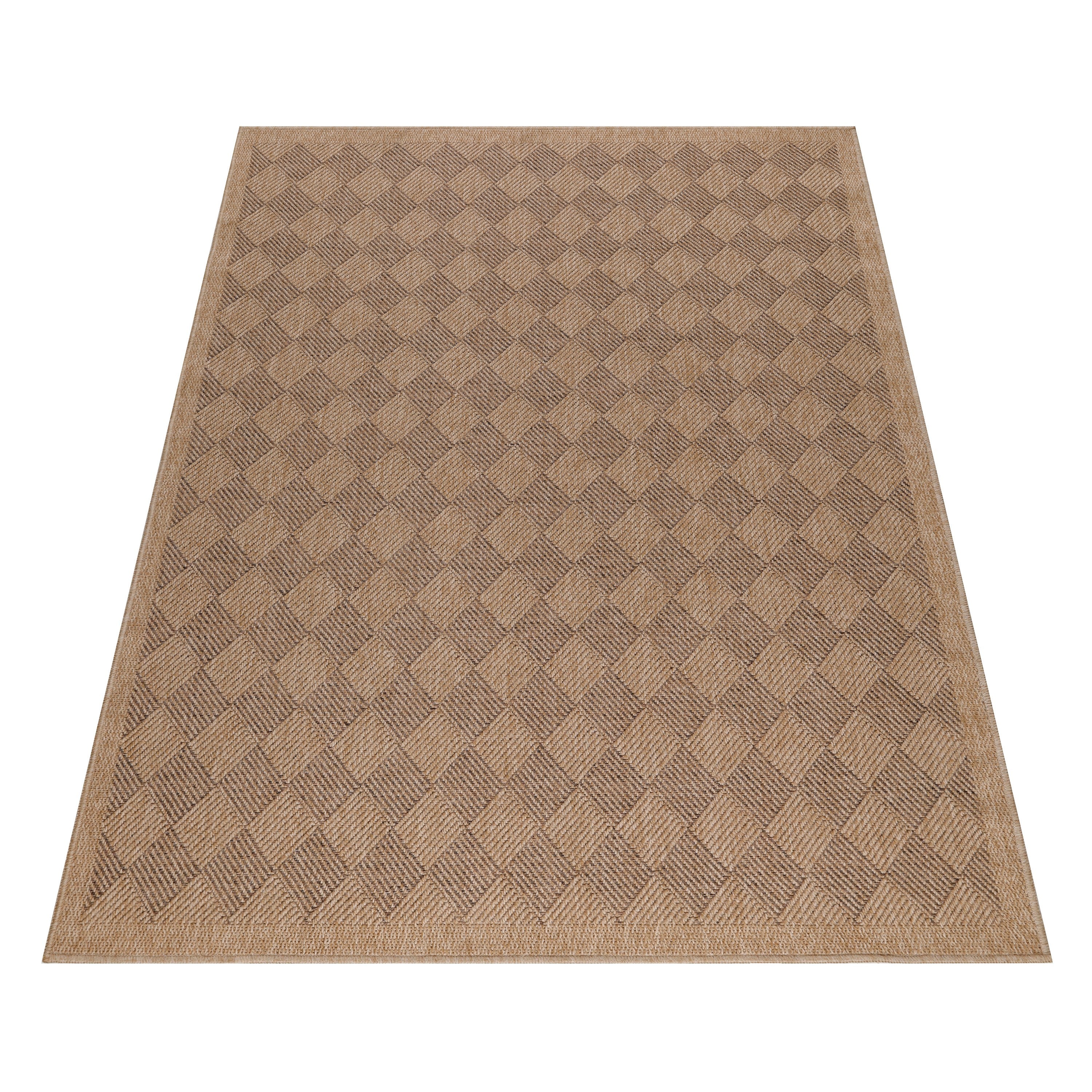 Indoor &amp; Outdoor Rug Weatherproof Vintage Design Natural Look Kitchen Balcony Patio