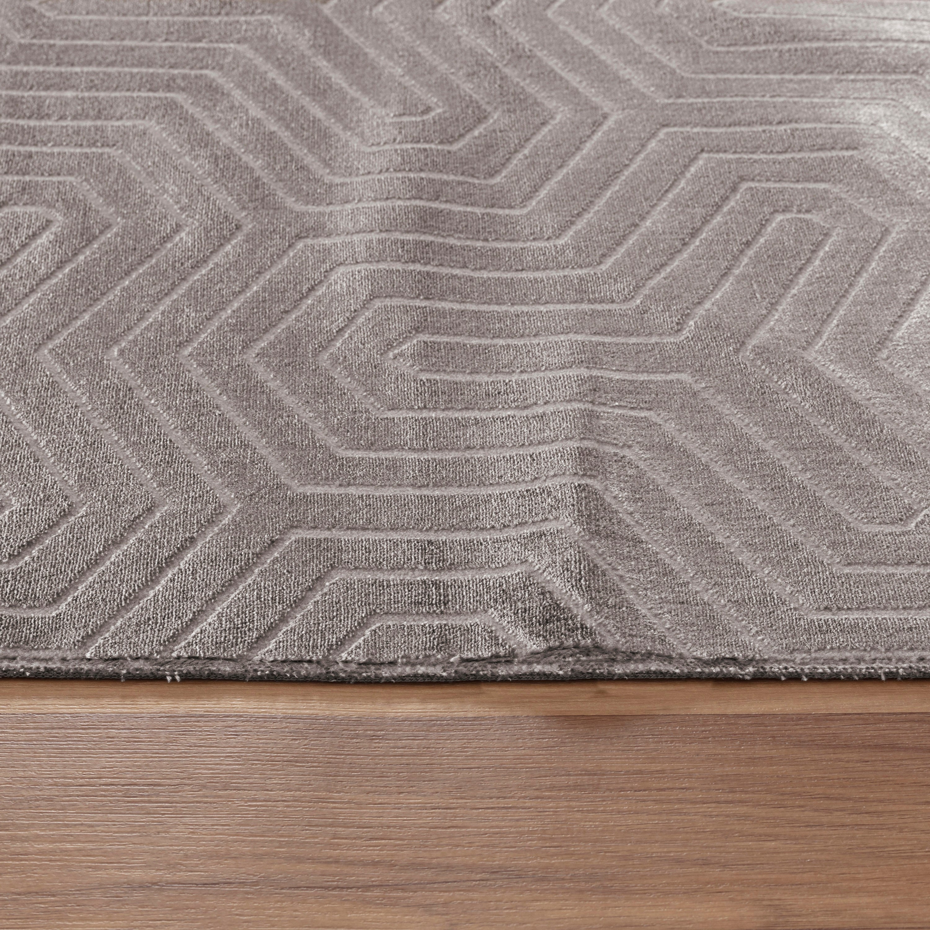 Modern Designer Living Room Rug Thin Plain Boho Style Washable