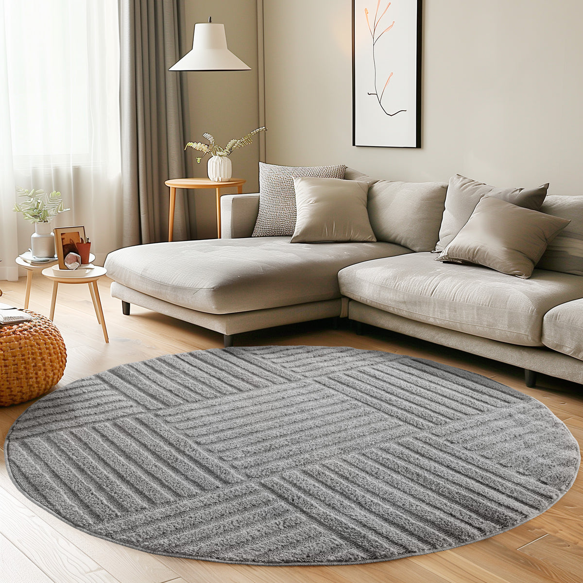 Carpettex Hochflor Teppich Skandi Boho Hoch-Tief Shaggy
