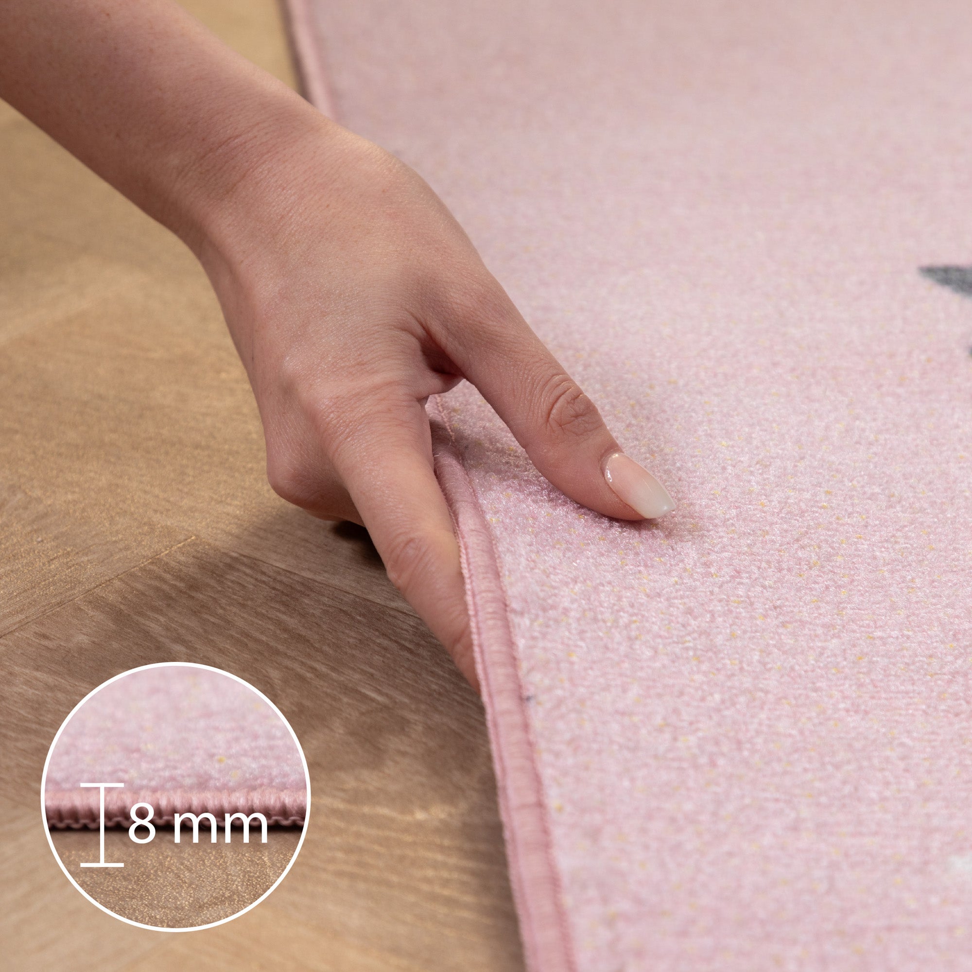 Tapis Enfant Tapis Design Étoile Chambre Enfant Antidérapant Lavable Facile d'entretien