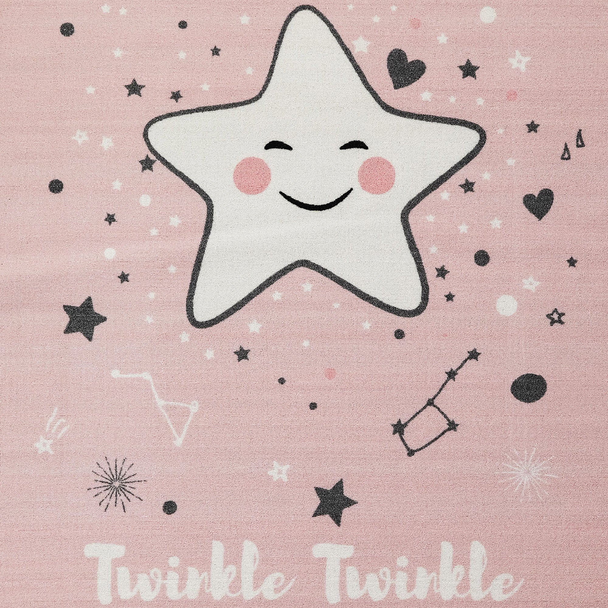 Tapis Enfant Tapis Design Étoile Chambre Enfant Antidérapant Lavable Facile d'entretien