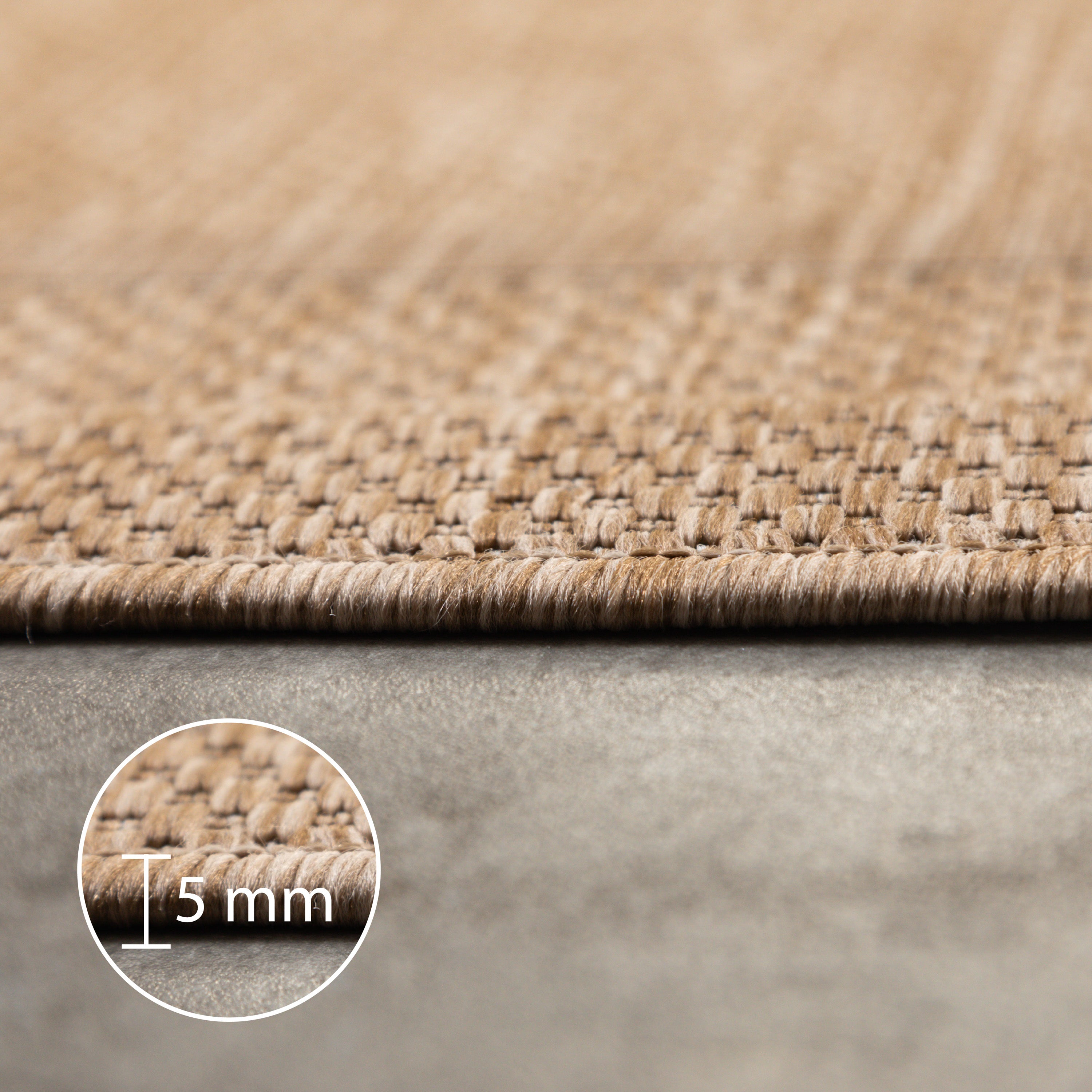 Round Outdoor Rug Plain Weatherproof Patio Kitchen Rug Flat Weave