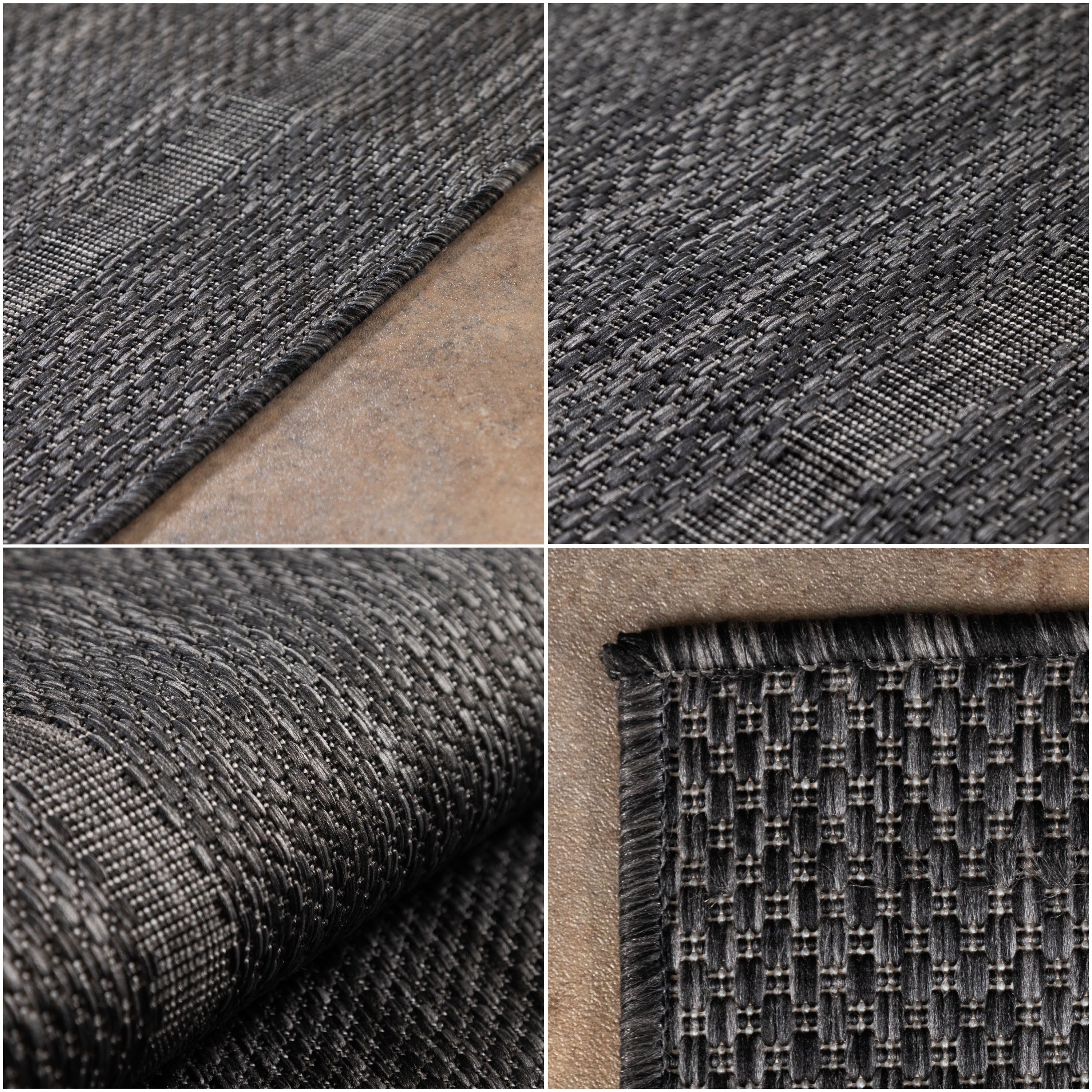Round Outdoor Rug Plain Weatherproof Patio Kitchen Rug Flat Weave