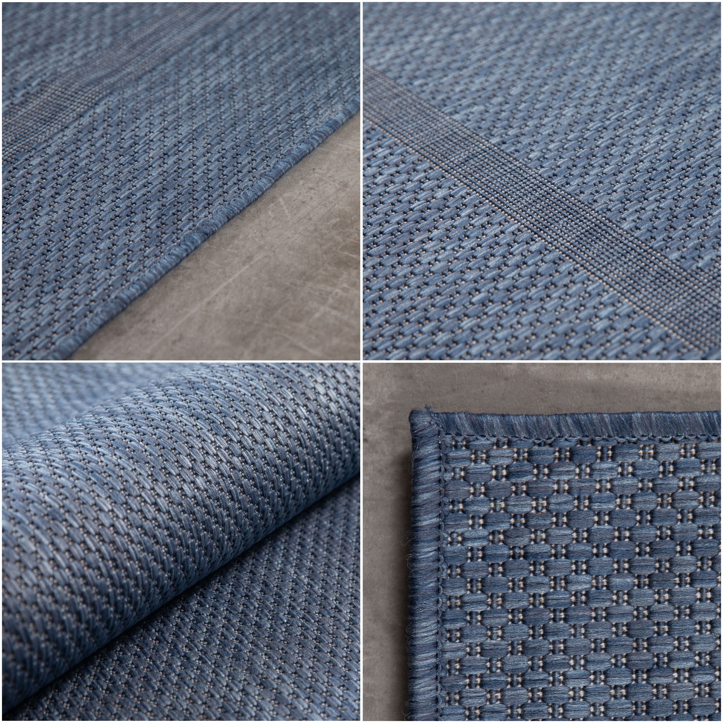 Round Outdoor Rug Plain Weatherproof Patio Kitchen Rug Flat Weave