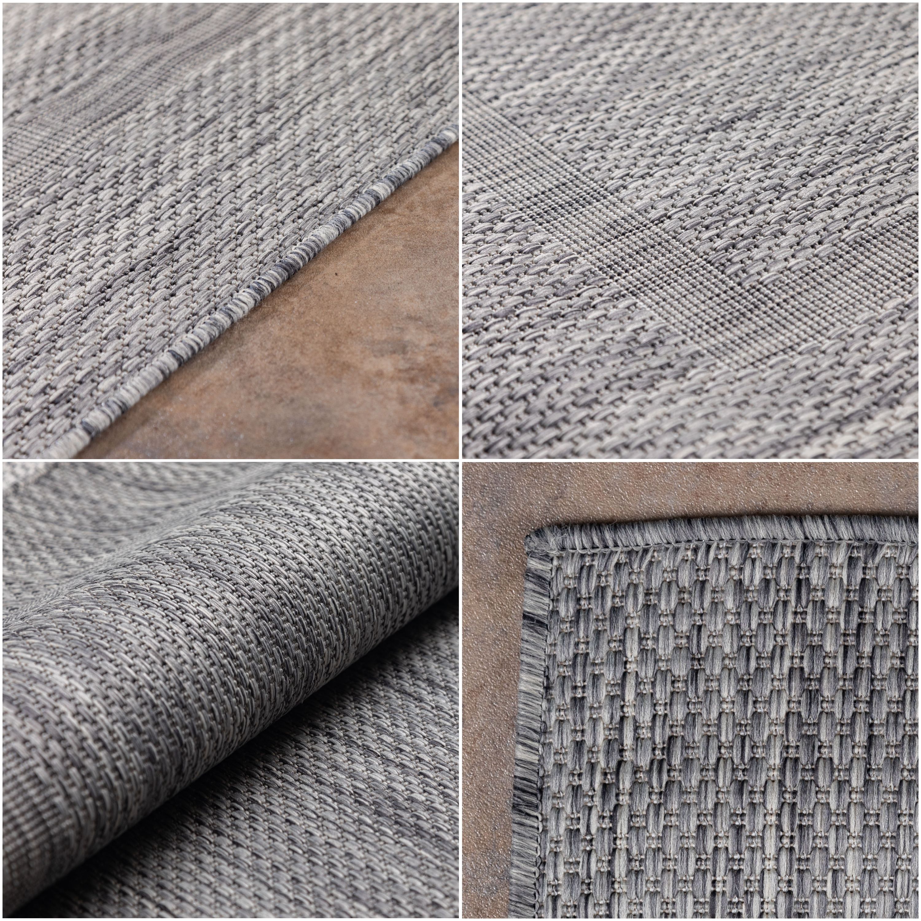 Round Outdoor Rug Plain Weatherproof Patio Kitchen Rug Flat Weave