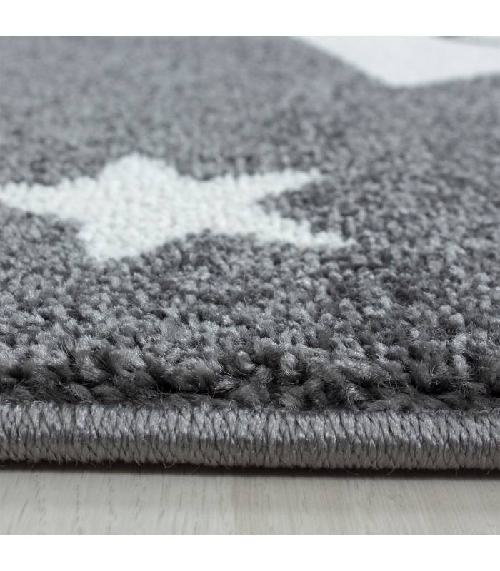 Tapis enfant poils courts phare bateau de mer chambre d'enfant gris beige