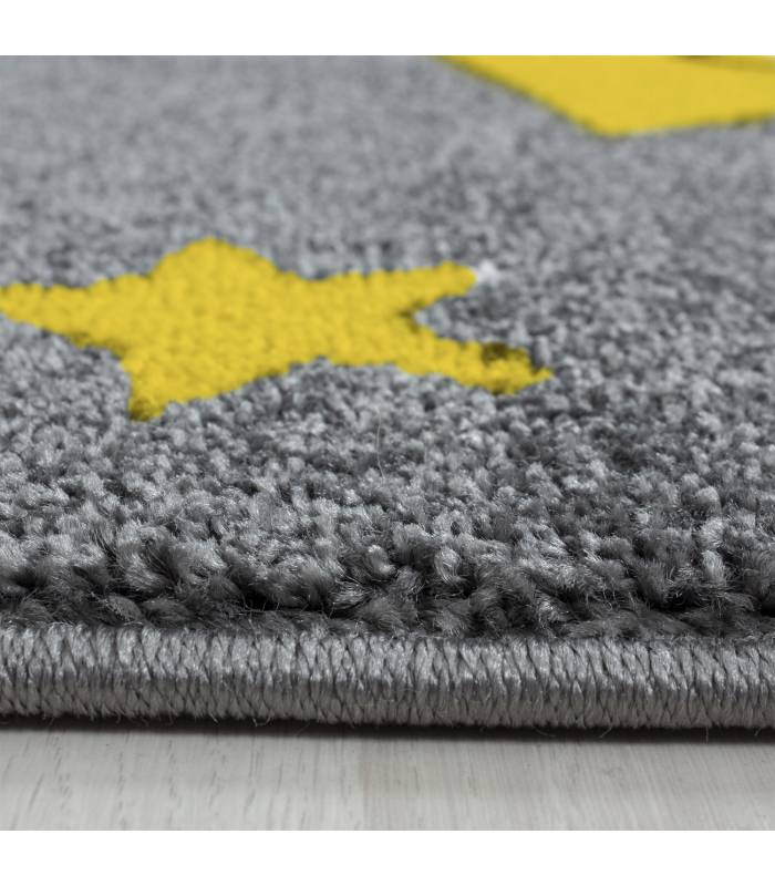 Tapis enfant poils courts phare bateau de mer chambre d'enfant gris beige