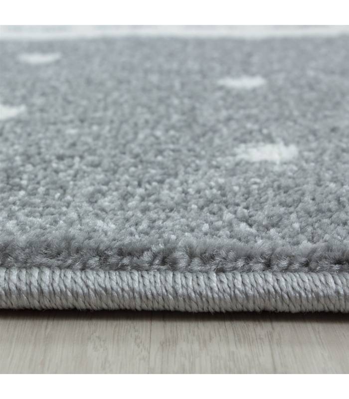 Tapis enfant poils courts phare bateau de mer chambre d'enfant gris beige